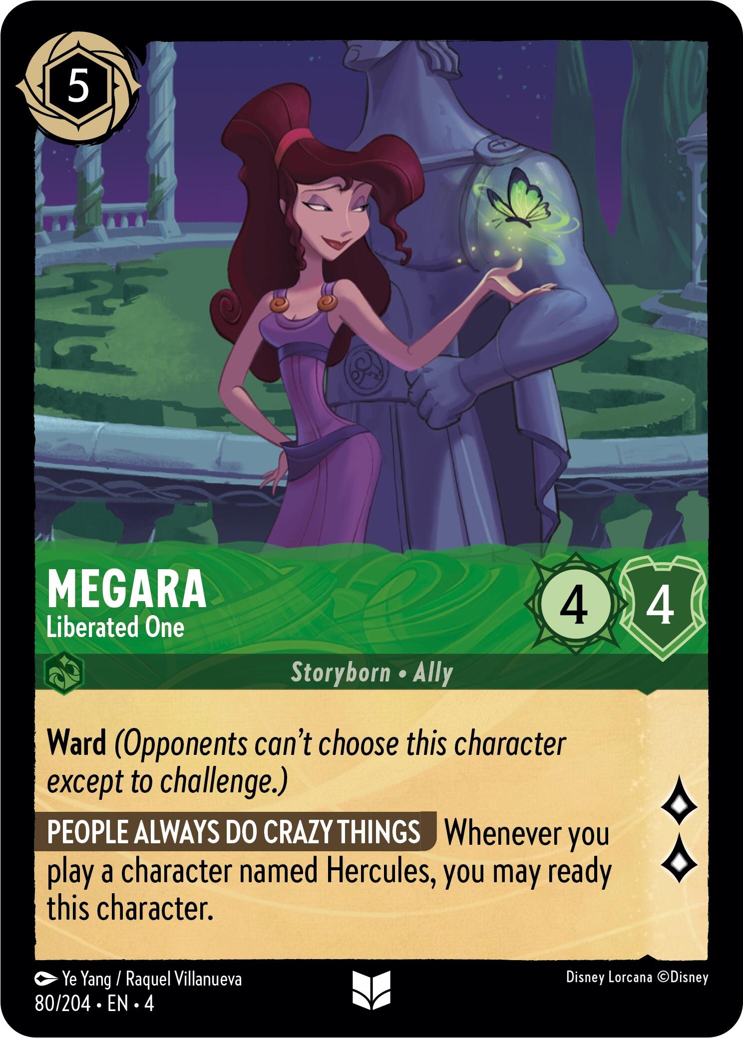 Megara - Liberated One (80/204) [Ursula's Return] | Cards and Coasters CA