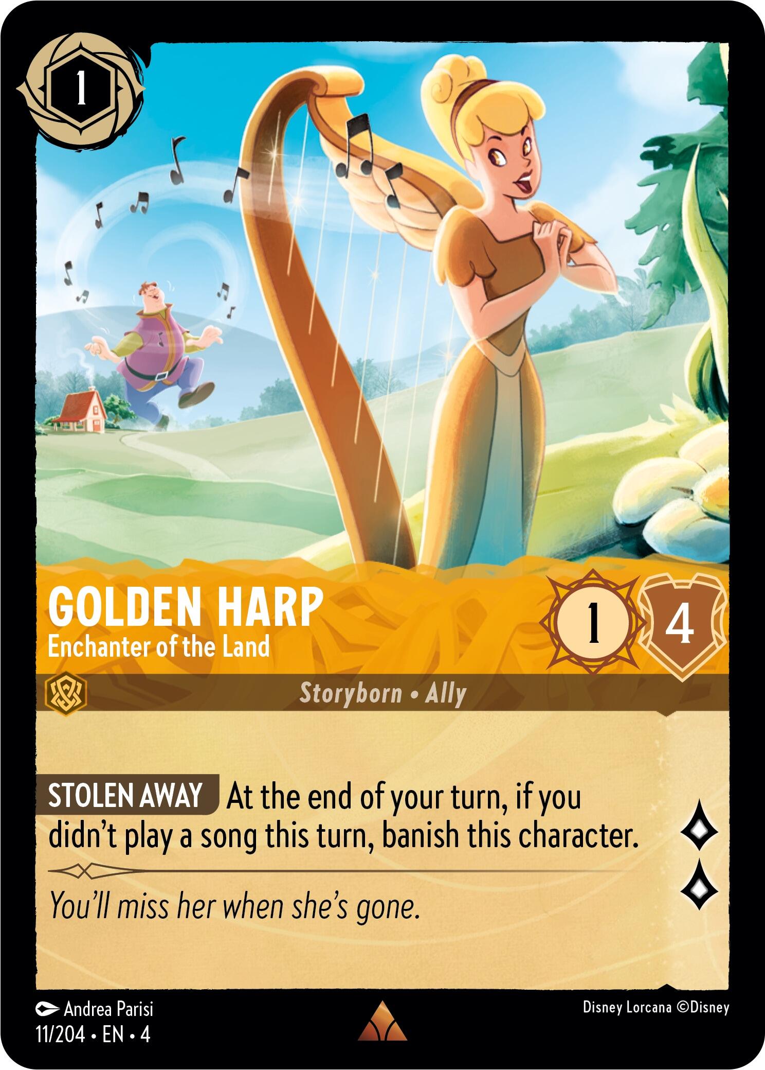 Golden Harp - Enchanter of the Land (11/204) [Ursula's Return] | Cards and Coasters CA