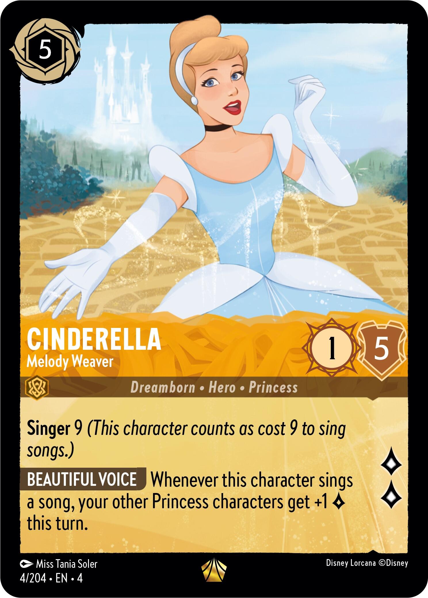Cinderella - Melody Weaver (4/204) [Ursula's Return] | Cards and Coasters CA