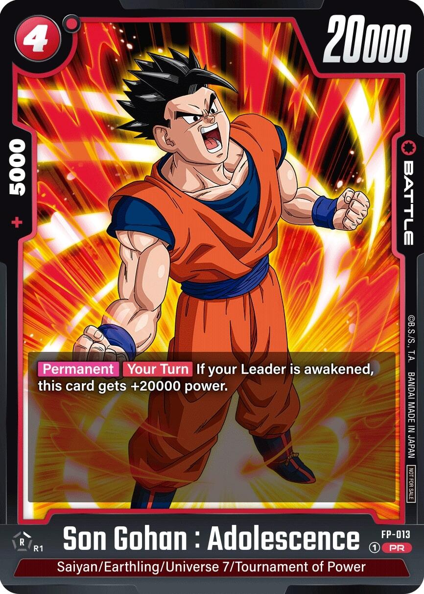 Son Gohan : Adolescence (FP-013) [Fusion World Promotion Cards] | Cards and Coasters CA
