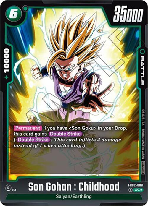 Son Gohan : Childhood (FB02-088) (Tournament Pack 02) [Fusion World Tournament Cards] | Cards and Coasters CA