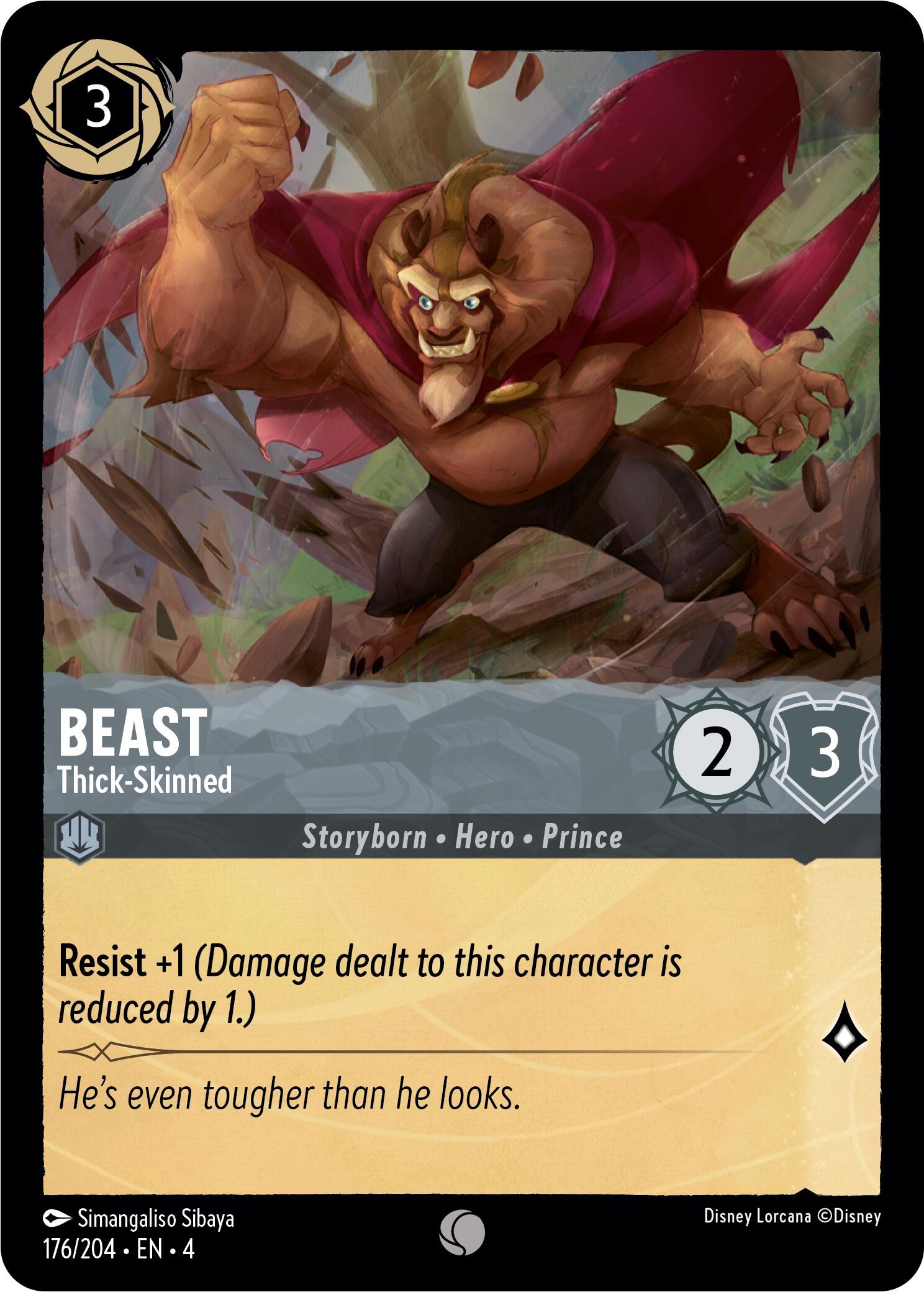 Beast - Thick-Skinned (176/204) [Ursula's Return] | Cards and Coasters CA