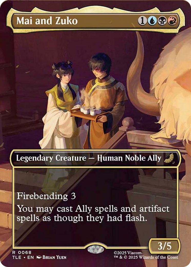 Mai and Zuko (Borderless) [Avatar: The Last Airbender: Eternal-Legal] | Cards and Coasters CA
