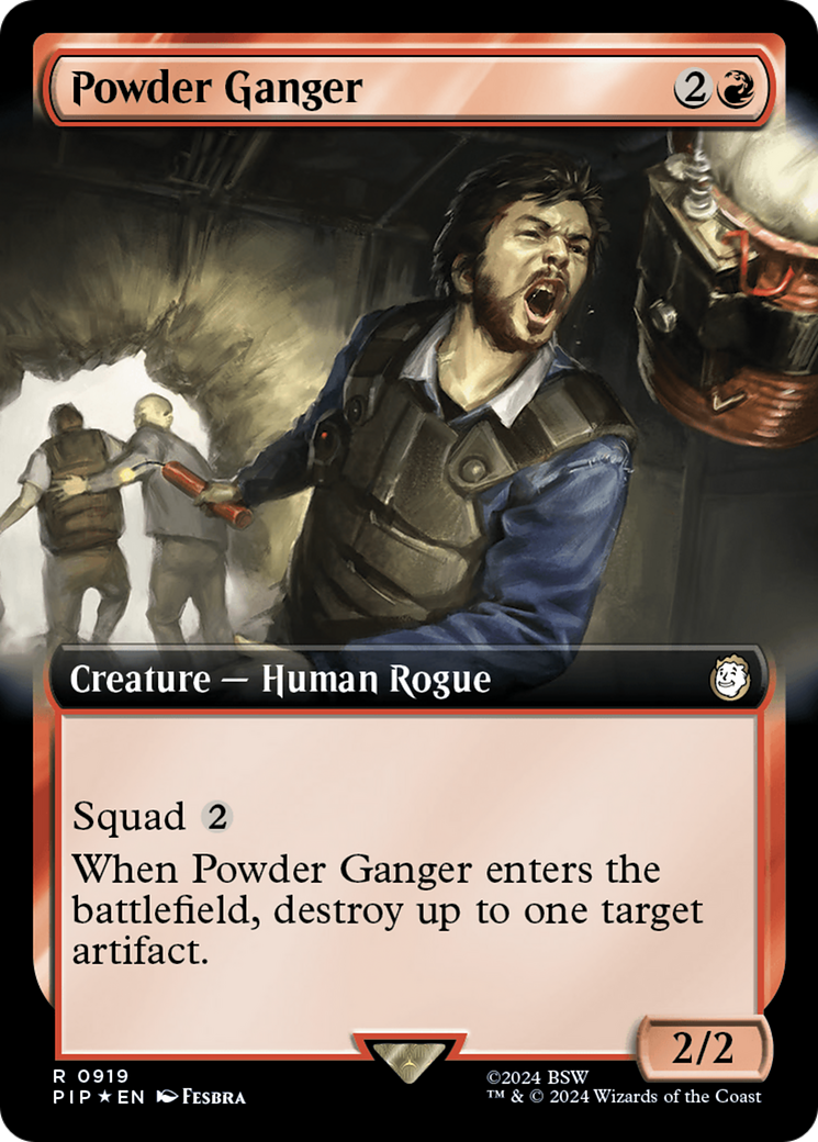 Powder Ganger (Extended Art) (Surge Foil) [Fallout] | Cards and Coasters CA