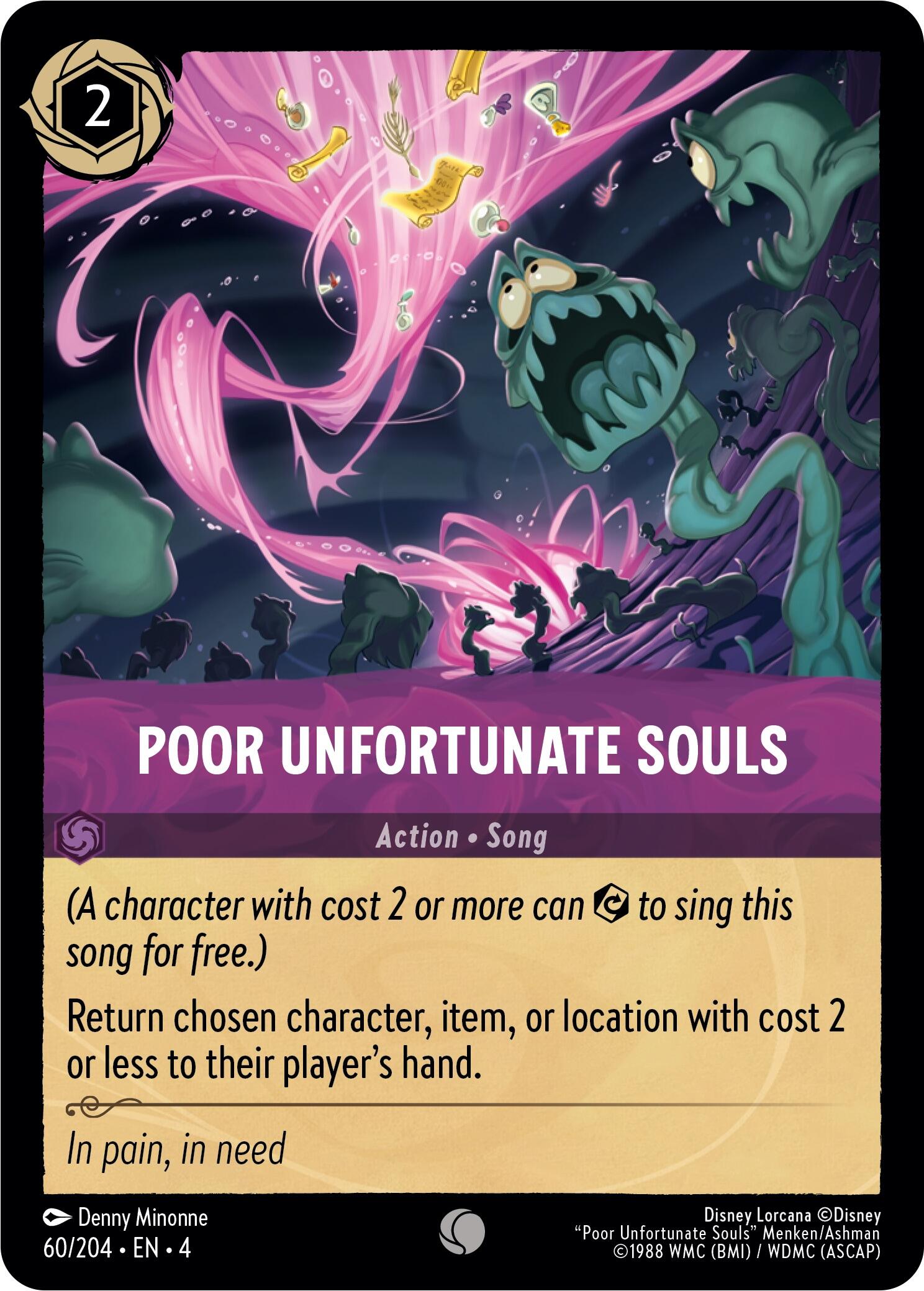 Poor Unfortunate Souls (60/204) [Ursula's Return] | Cards and Coasters CA