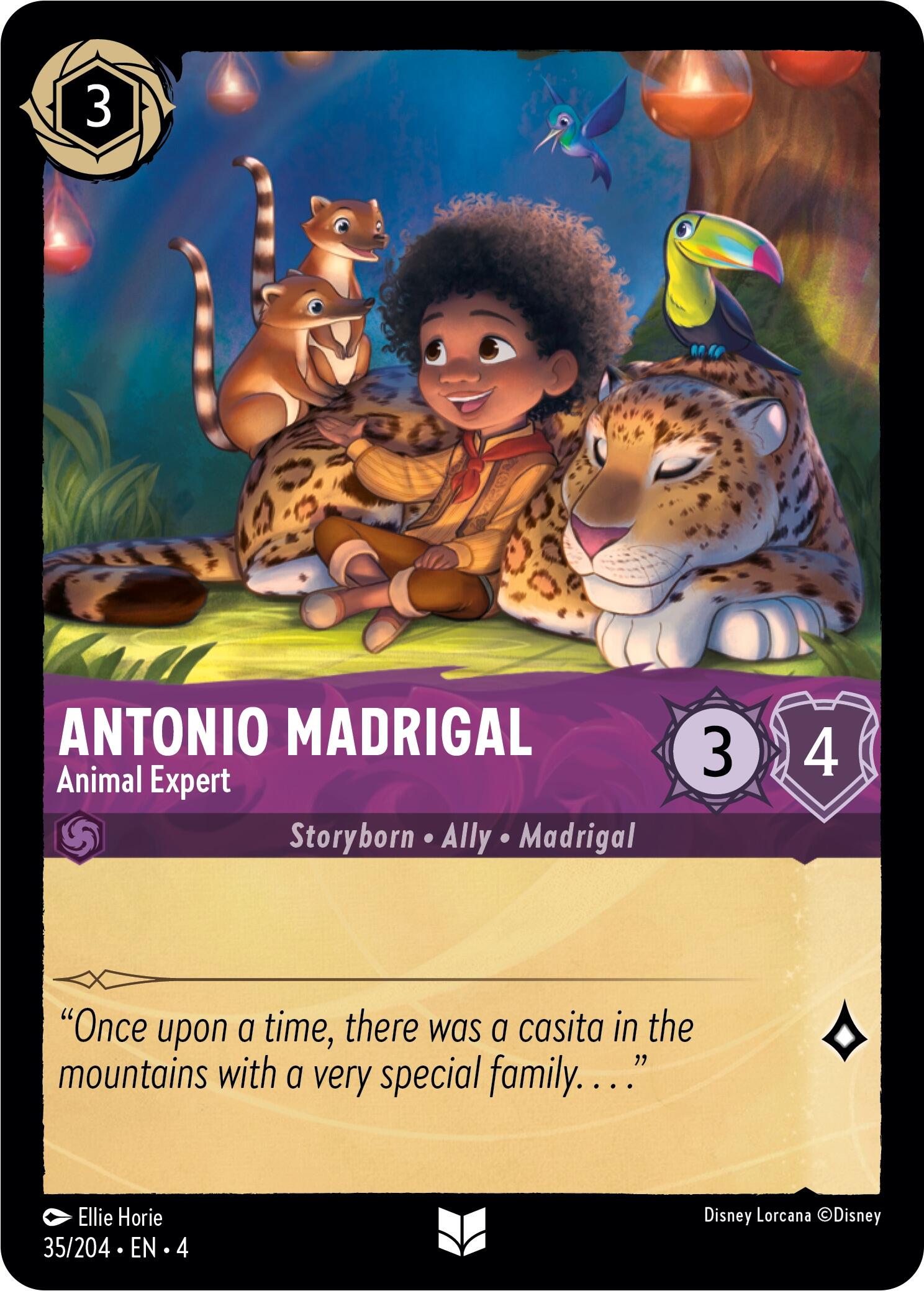 Antonio Madrigal - Animal Expert (35/204) [Ursula's Return] | Cards and Coasters CA