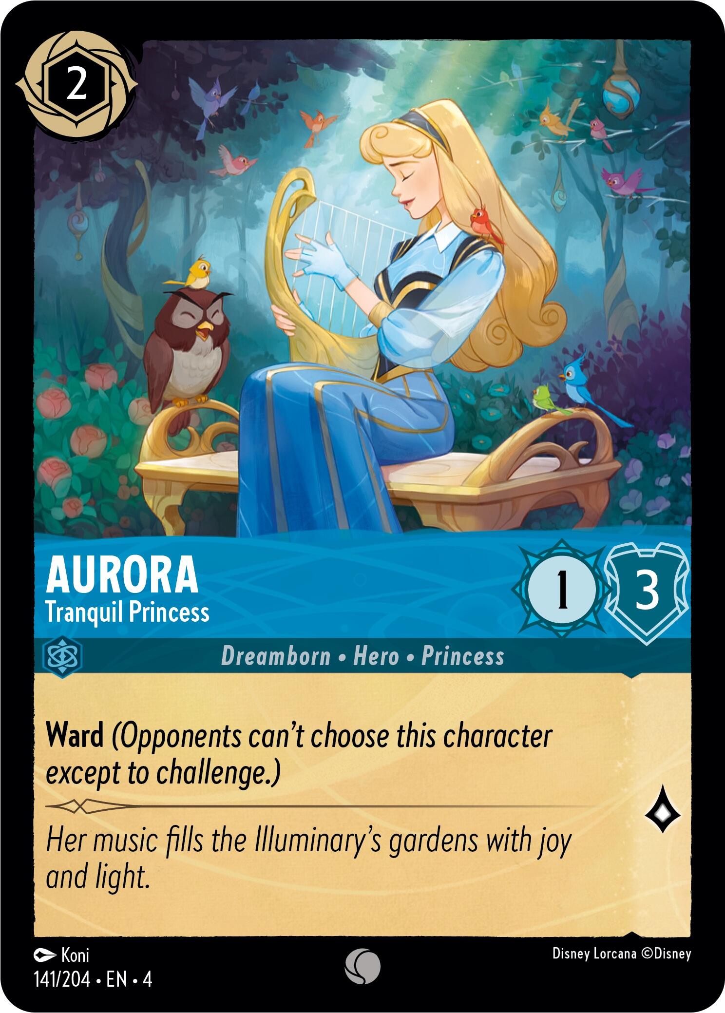 Aurora - Tranquil Princess (141/204) [Ursula's Return] | Cards and Coasters CA