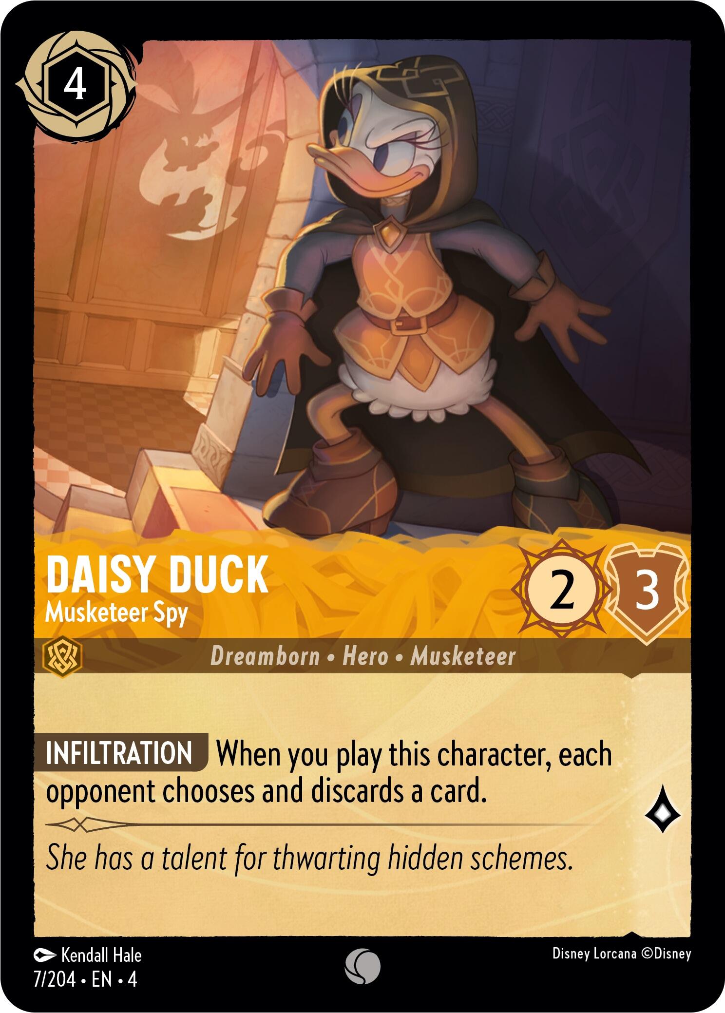 Daisy Duck - Musketeer Spy (7/204) [Ursula's Return] | Cards and Coasters CA