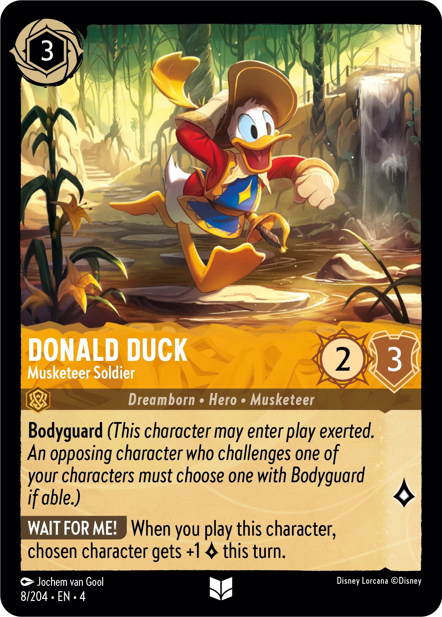 Donald Duck - Musketeer Soldier (8/204) [Ursula's Return] | Cards and Coasters CA