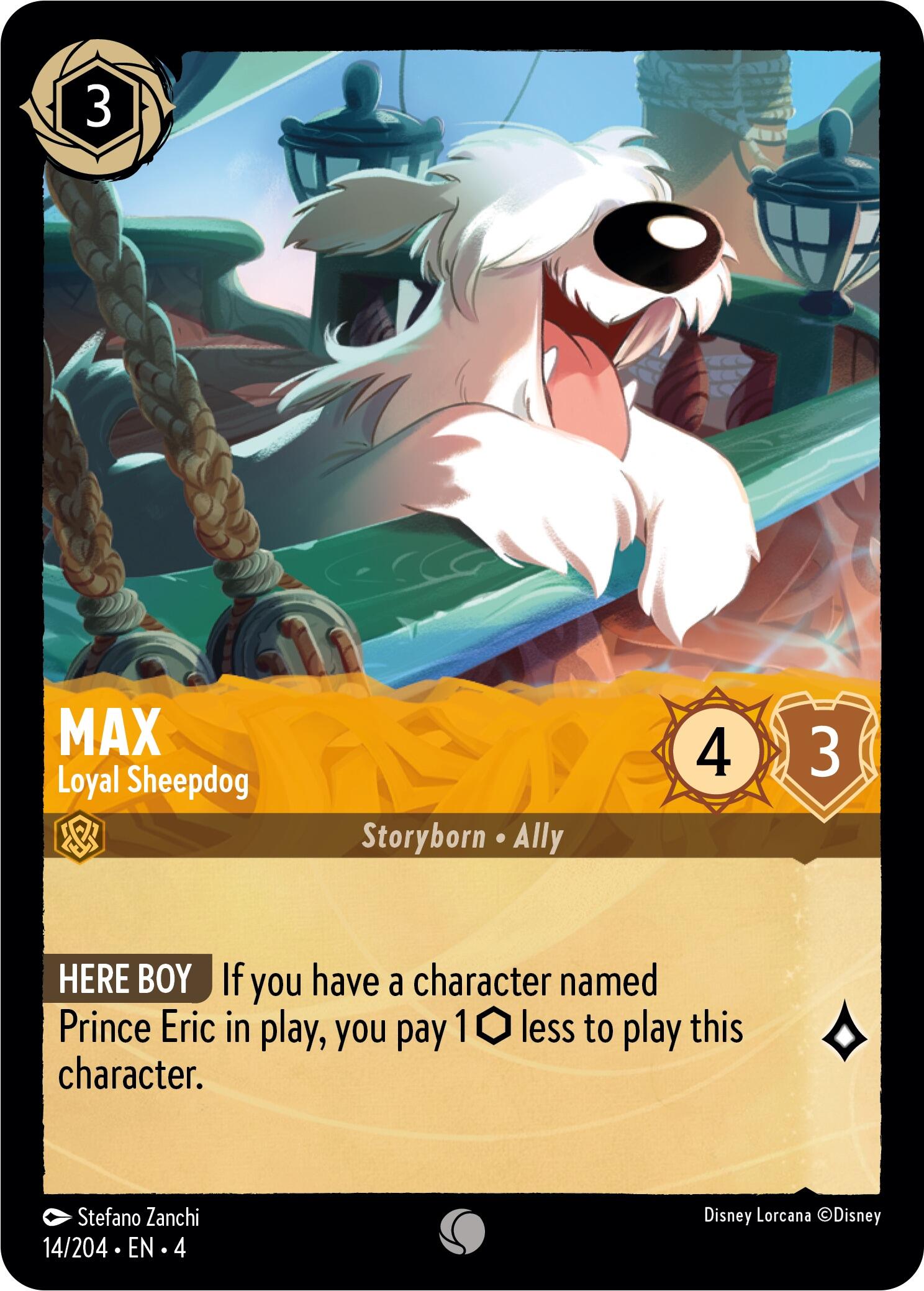 Max - Loyal Sheepdog (14/204) [Ursula's Return] | Cards and Coasters CA