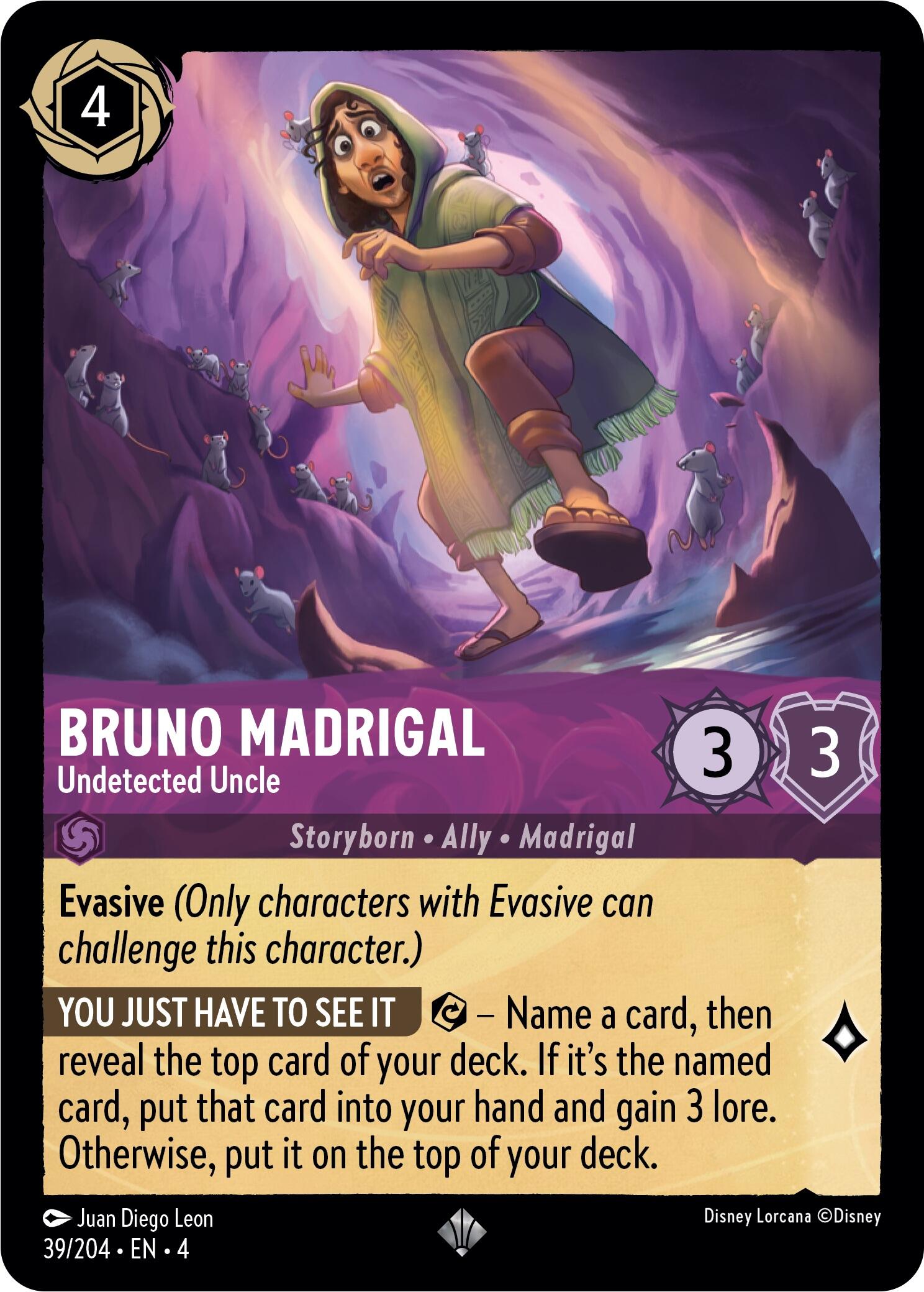 Bruno Madrigal - Undetected Uncle (39/204) [Ursula's Return] | Cards and Coasters CA