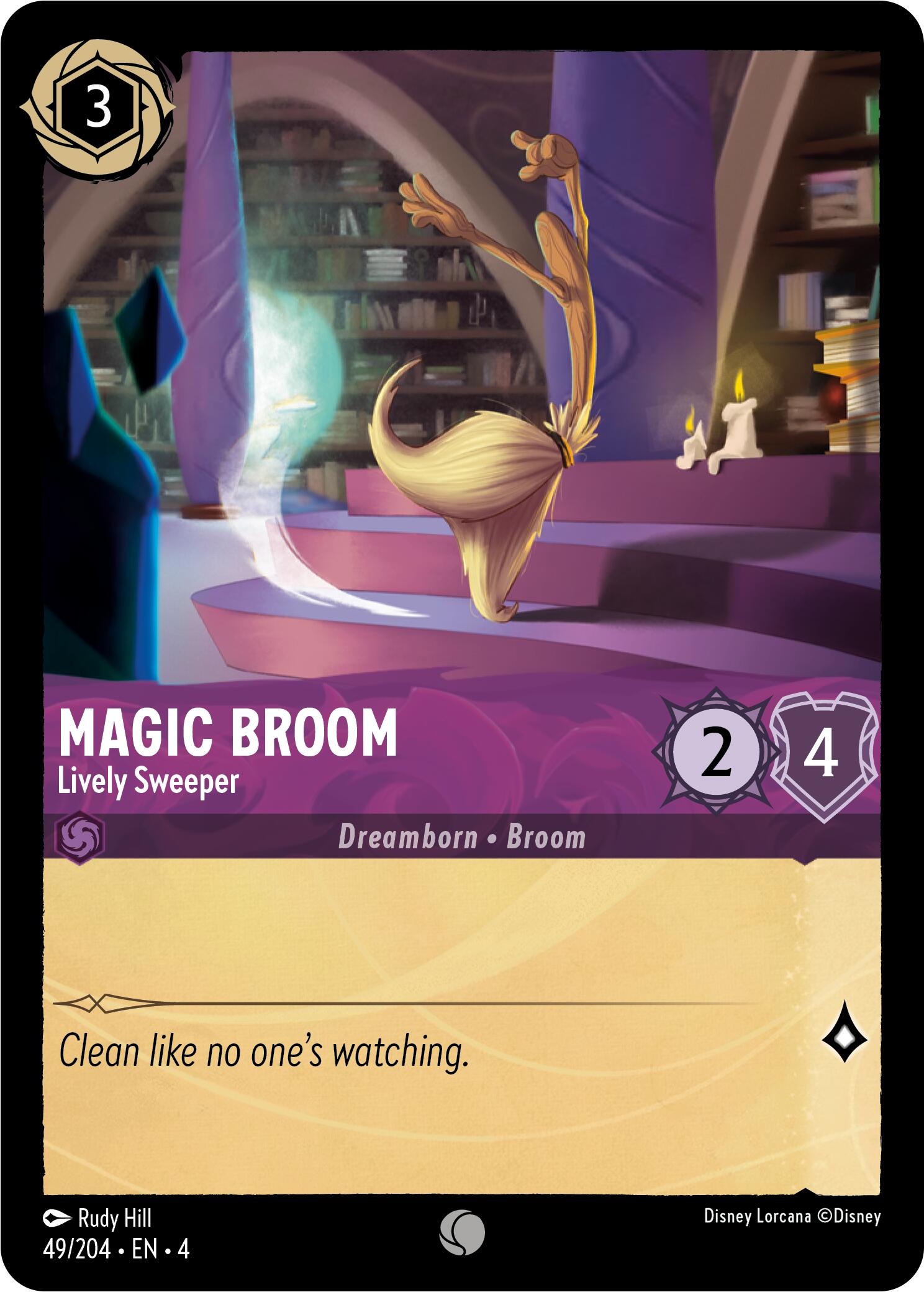 Magic Broom - Lively Sweeper (49/204) [Ursula's Return] | Cards and Coasters CA