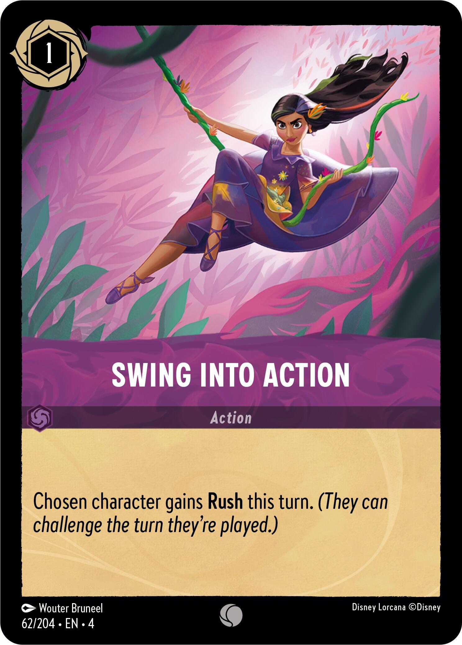 Swing into Action (62/204) [Ursula's Return] | Cards and Coasters CA