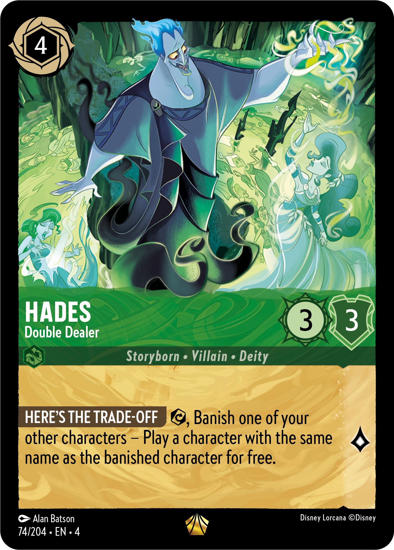 Hades - Double Dealer (74/204) [Ursula's Return] | Cards and Coasters CA