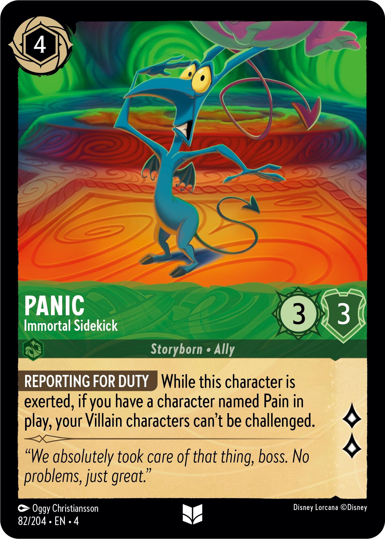 Panic - Immortal Sidekick (82/204) [Ursula's Return] | Cards and Coasters CA