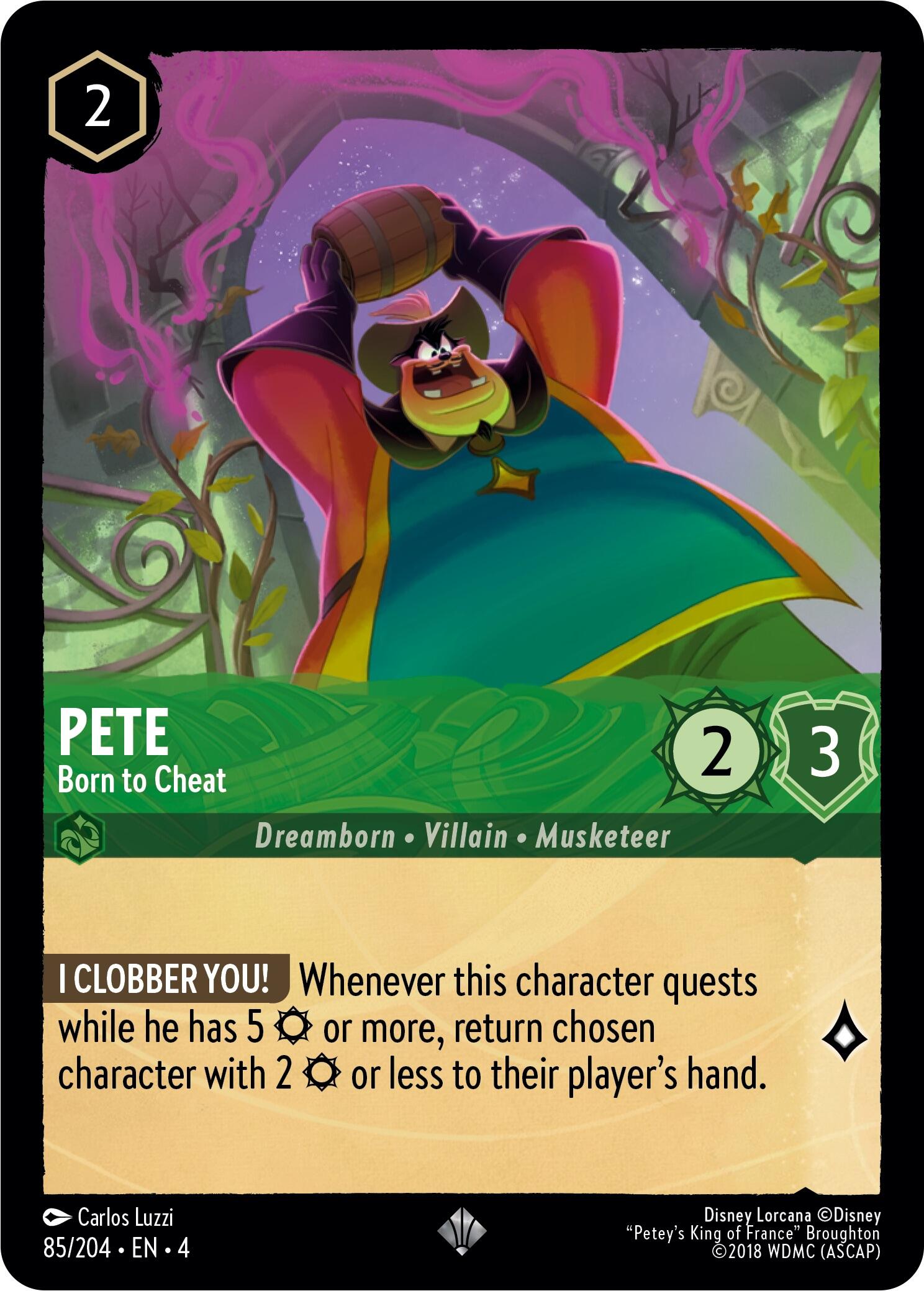 Pete - Born to Cheat (85/204) [Ursula's Return] | Cards and Coasters CA
