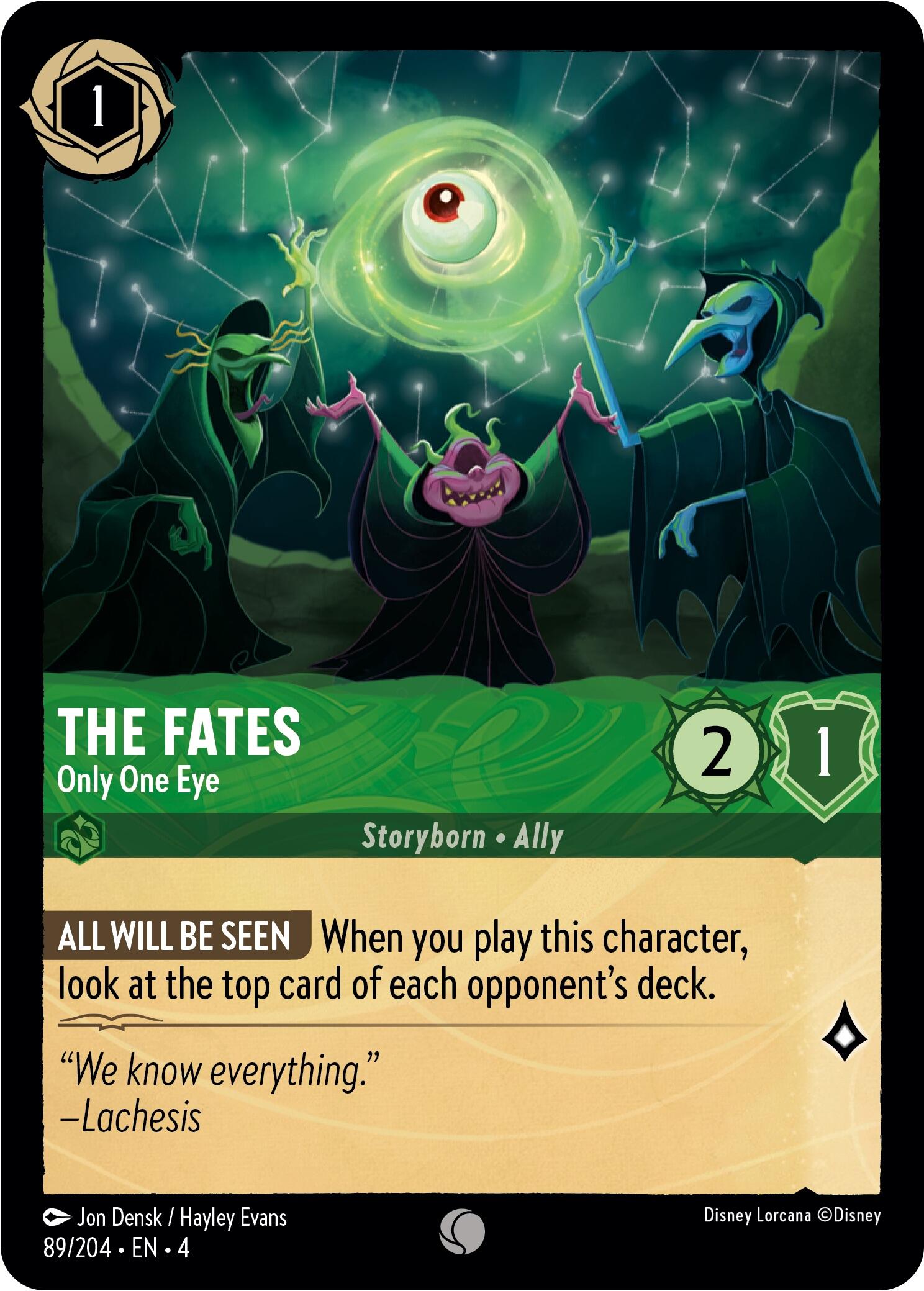 The Fates - Only One Eye (89/204) [Ursula's Return] | Cards and Coasters CA