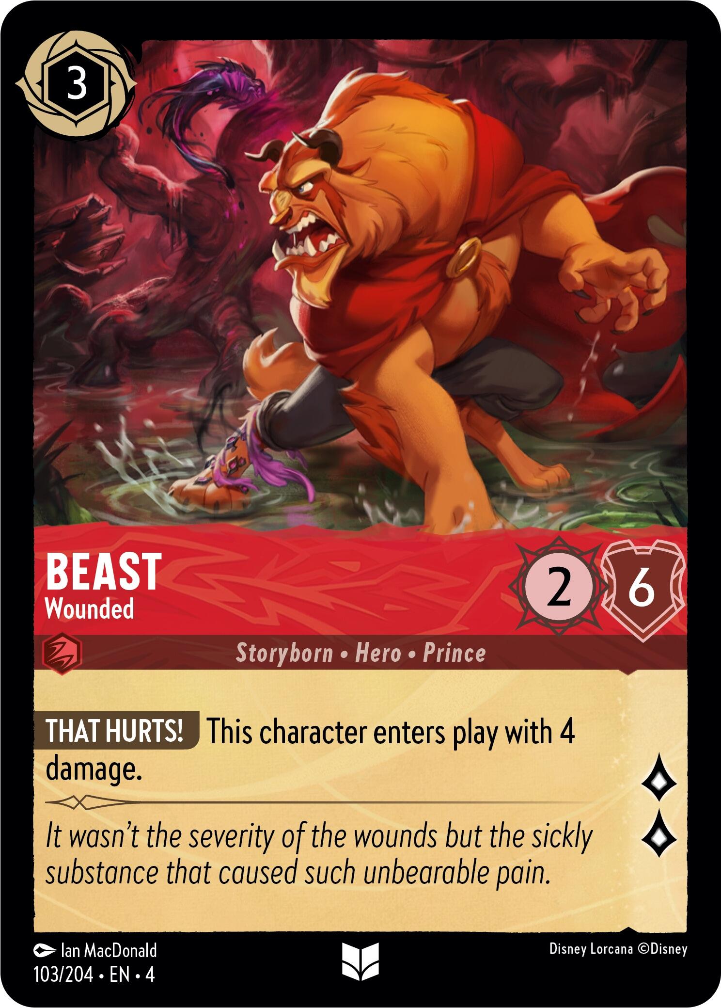 Beast - Wounded (103/204) [Ursula's Return] | Cards and Coasters CA