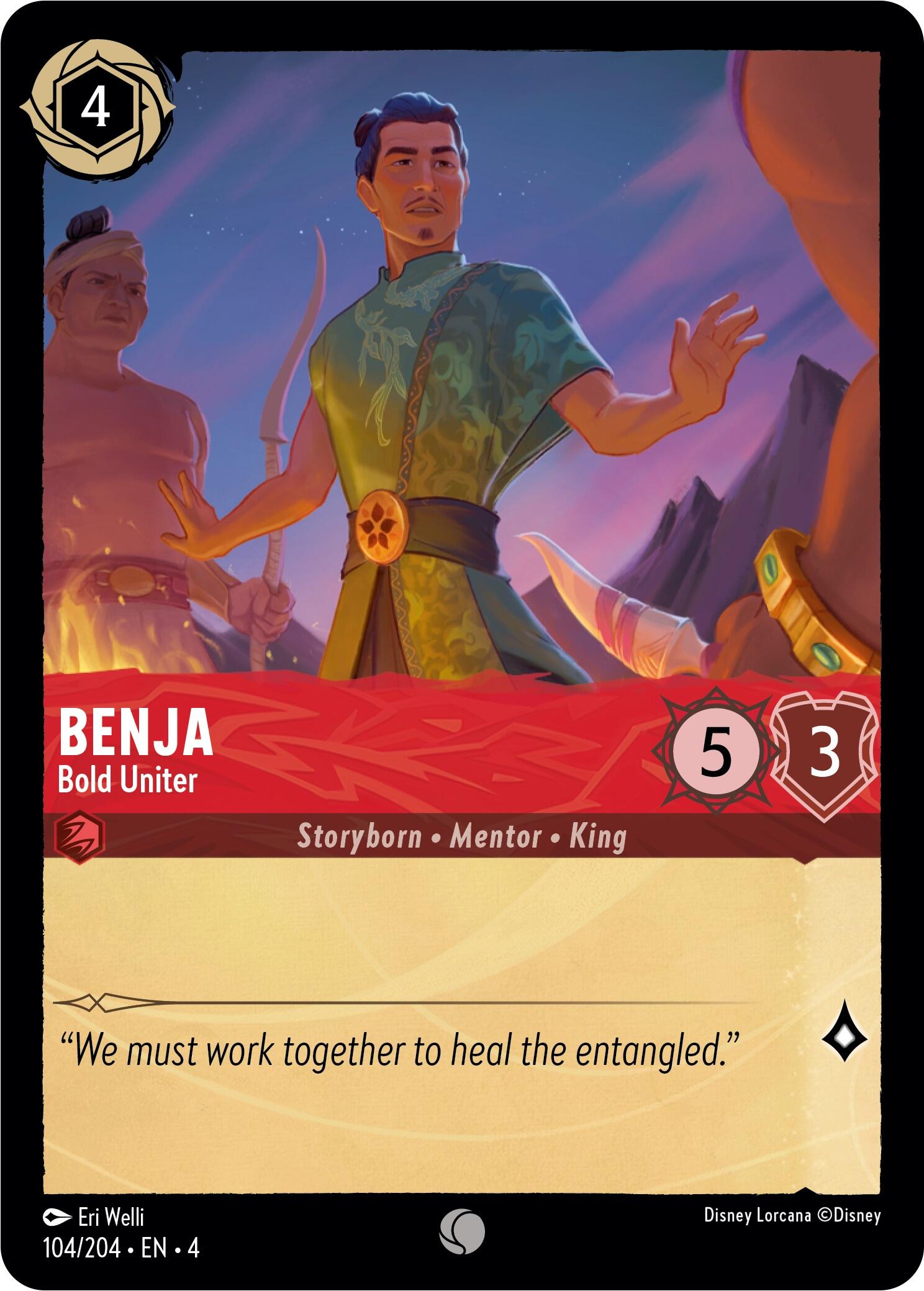 Benja - Bold Uniter (104/204) [Ursula's Return] | Cards and Coasters CA