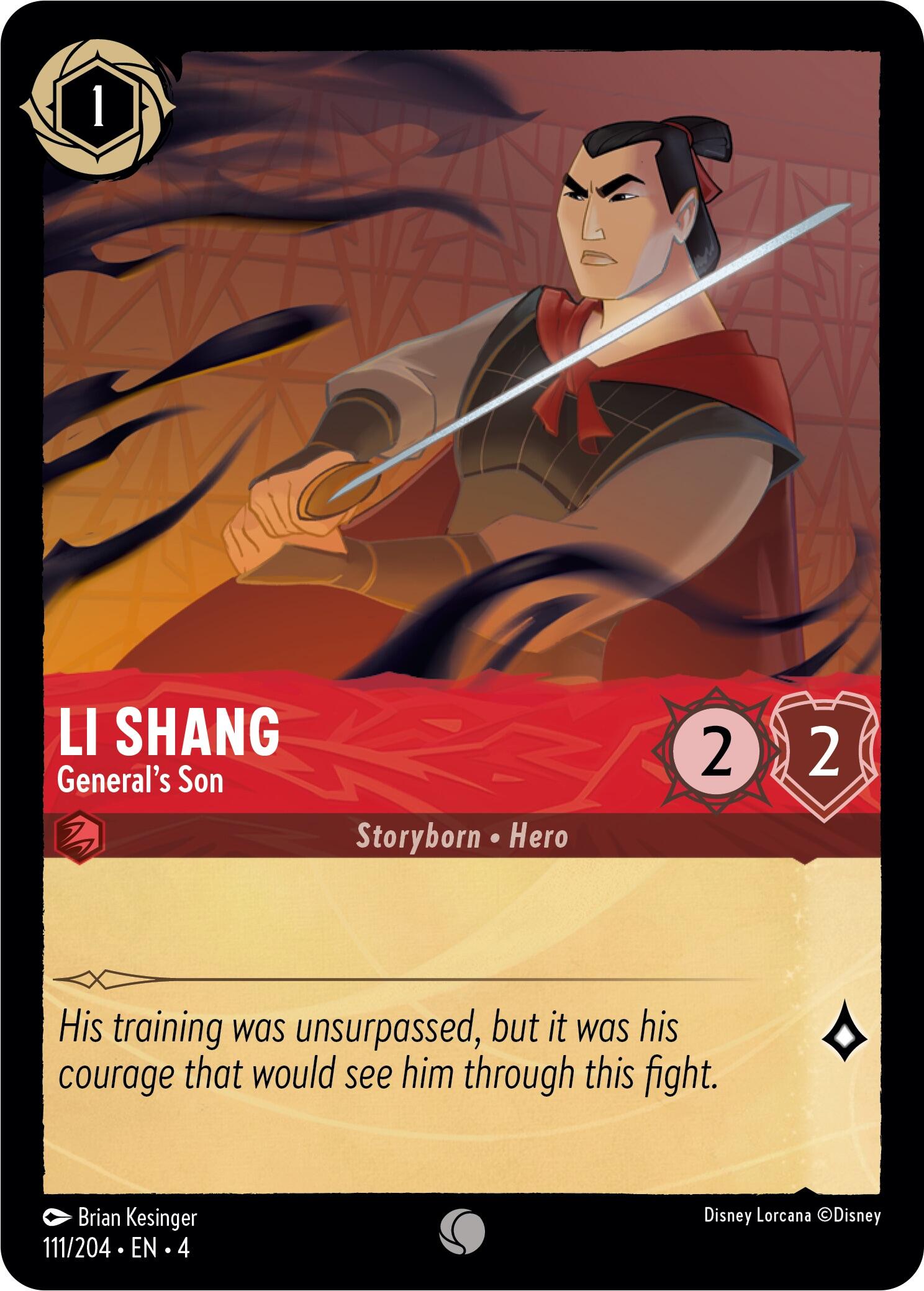 Li Shang - General's Son (111/204) [Ursula's Return] | Cards and Coasters CA