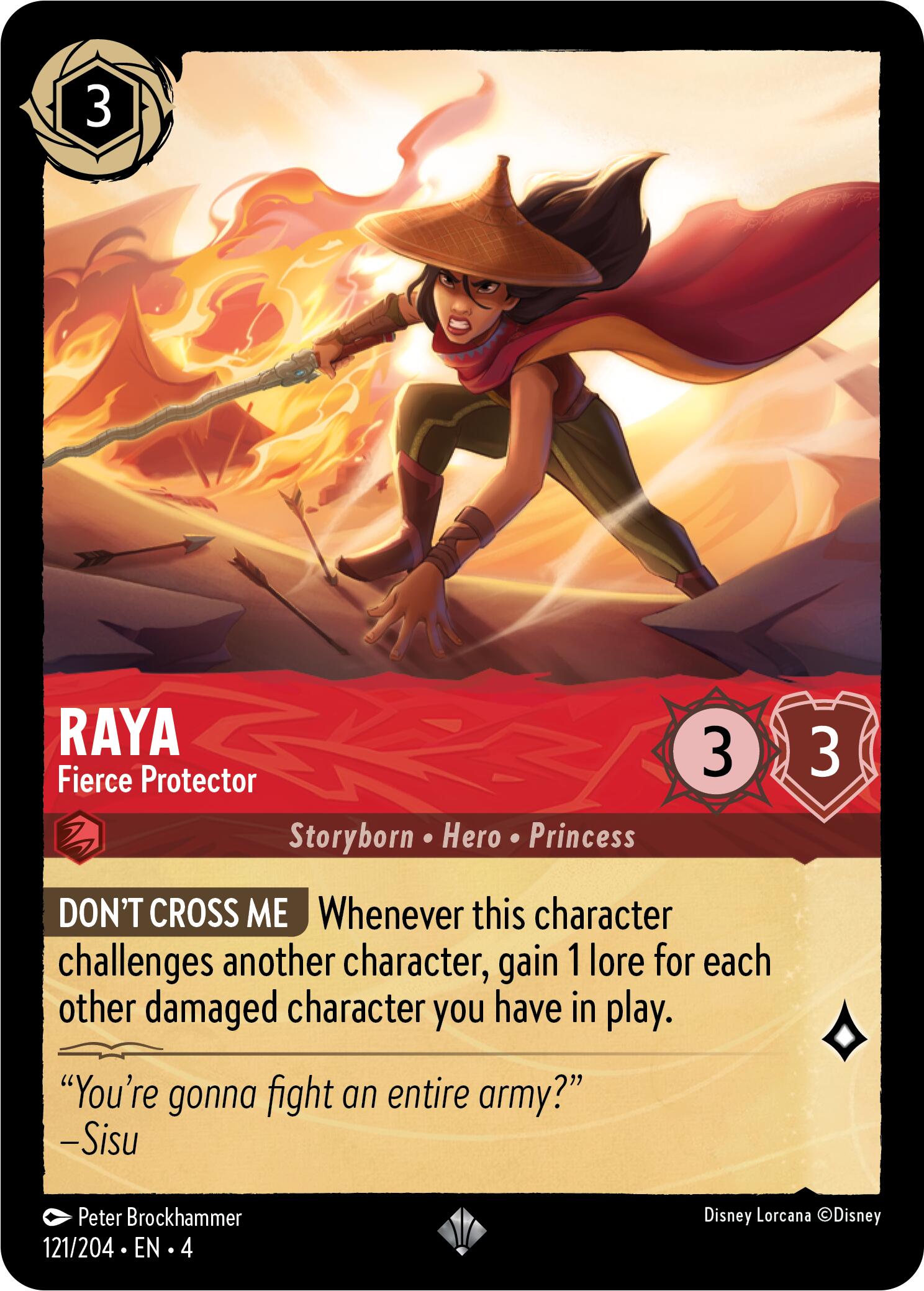 Raya - Fierce Protector (121/204) [Ursula's Return] | Cards and Coasters CA