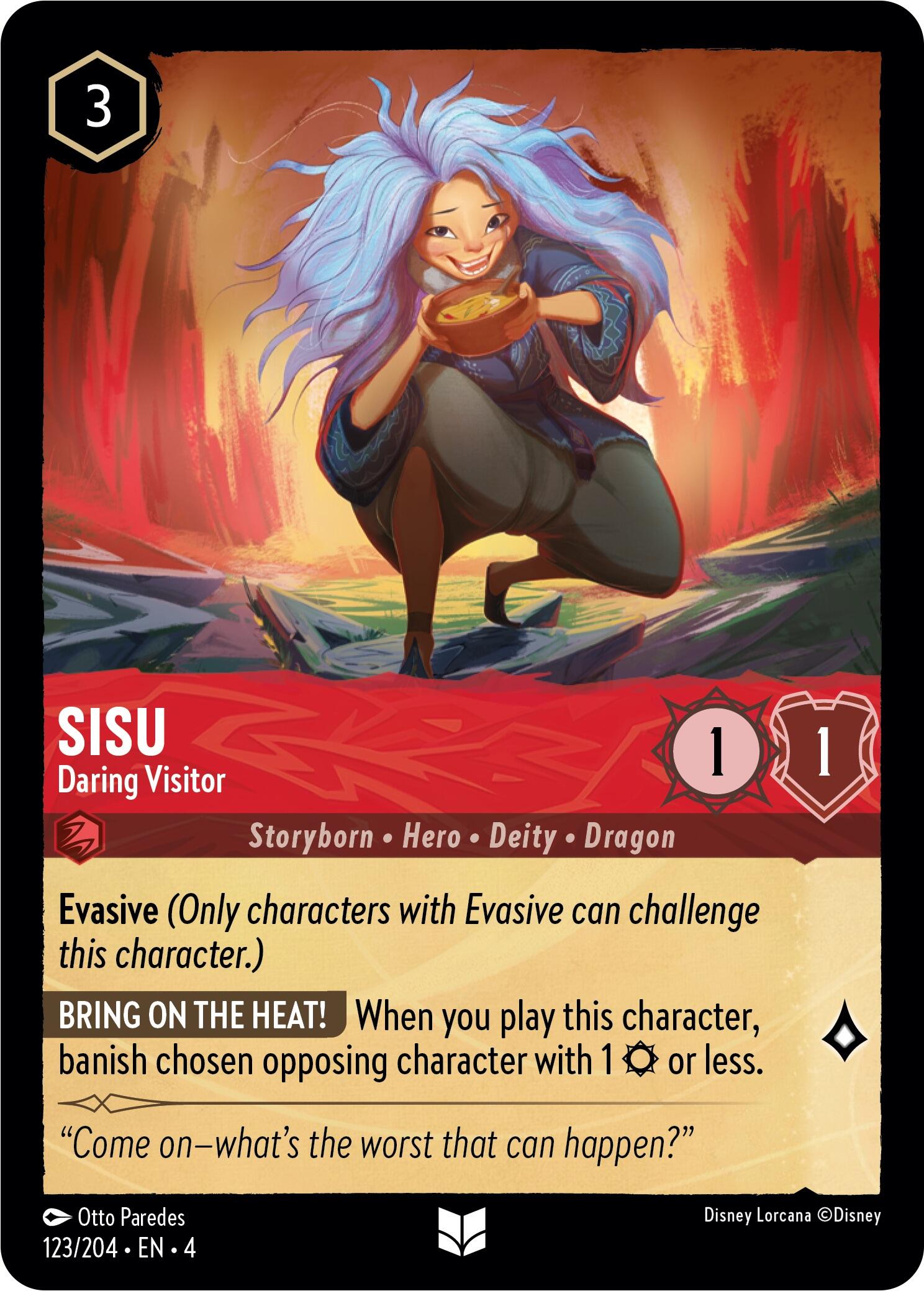 Sisu - Daring Visitor (123/204) [Ursula's Return] | Cards and Coasters CA