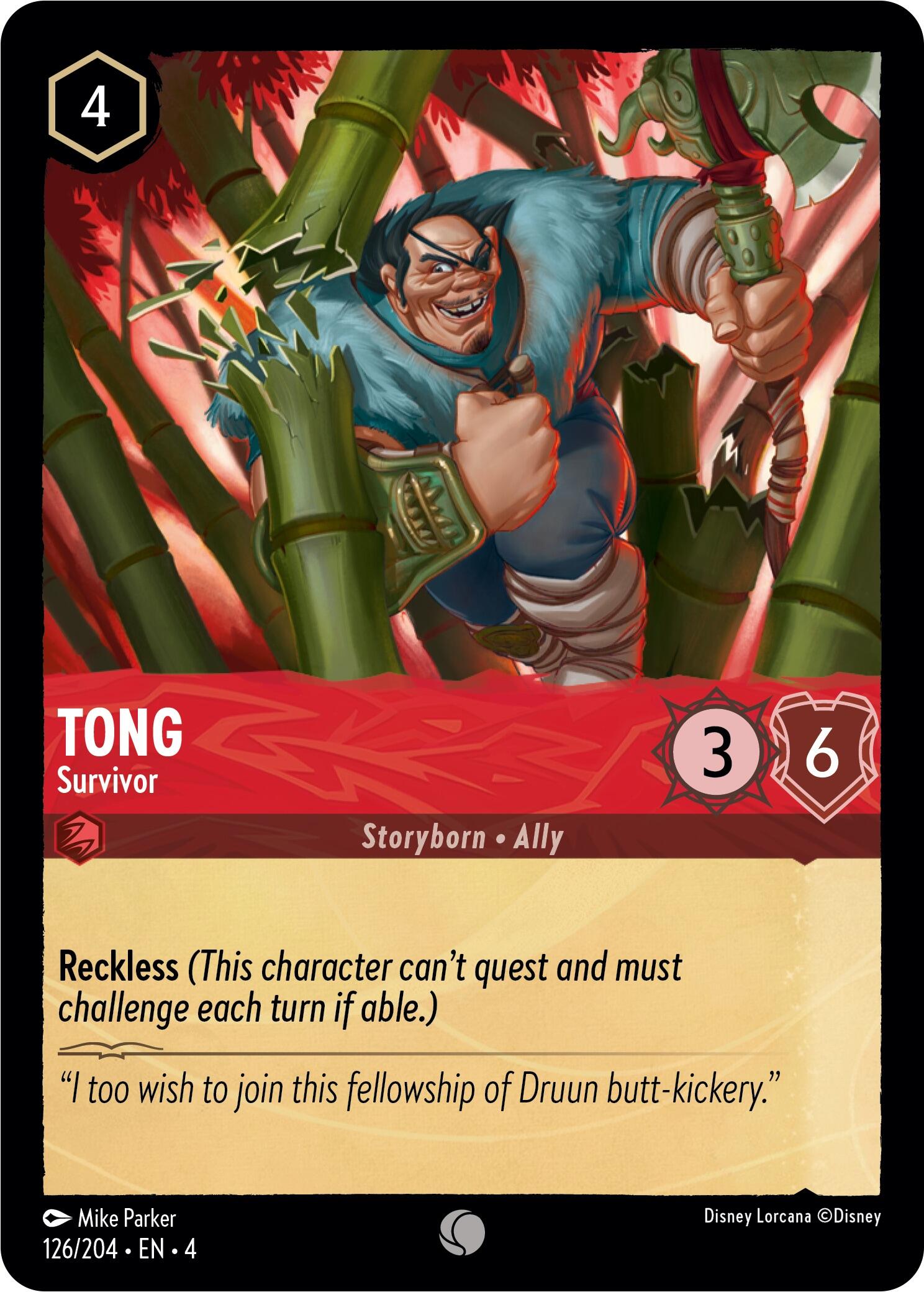 Tong - Survivor (126/204) [Ursula's Return] | Cards and Coasters CA