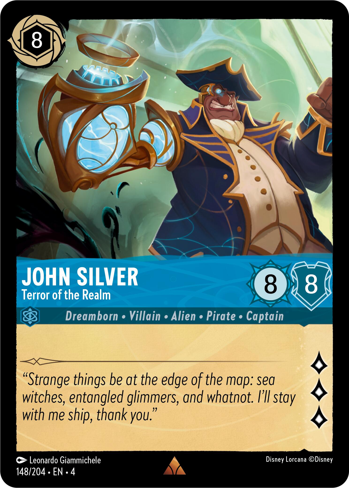 John Silver Terror of the Realm (148/204) [Ursula's Return] | Cards and Coasters CA