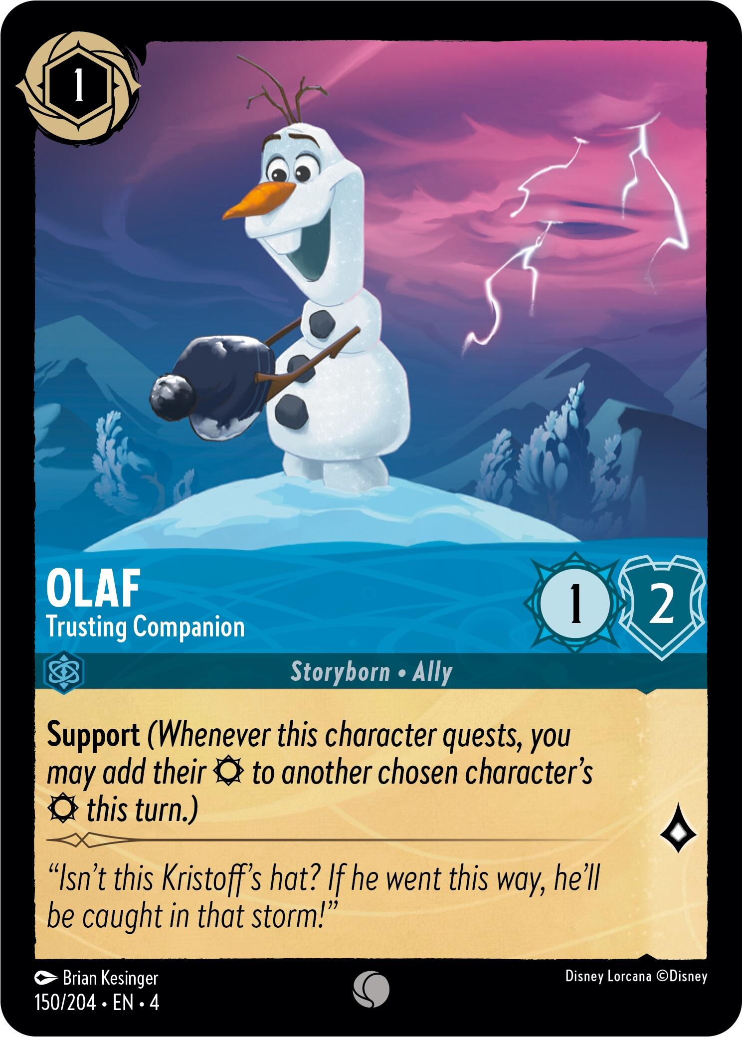 Olaf - Trusting Companion (150/204) [Ursula's Return] | Cards and Coasters CA