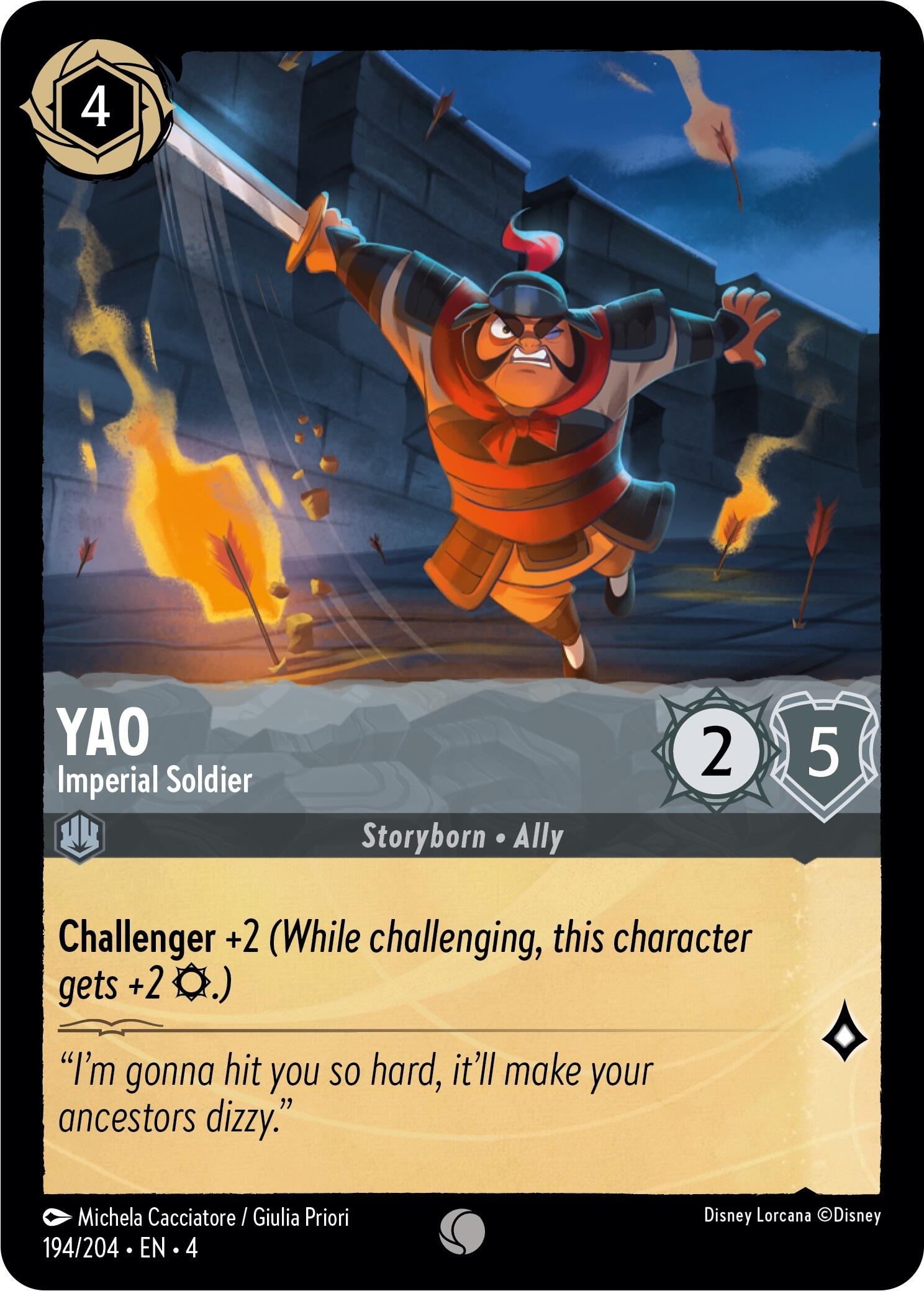 Yao - Imperial Soldier (194/204) [Ursula's Return] | Cards and Coasters CA