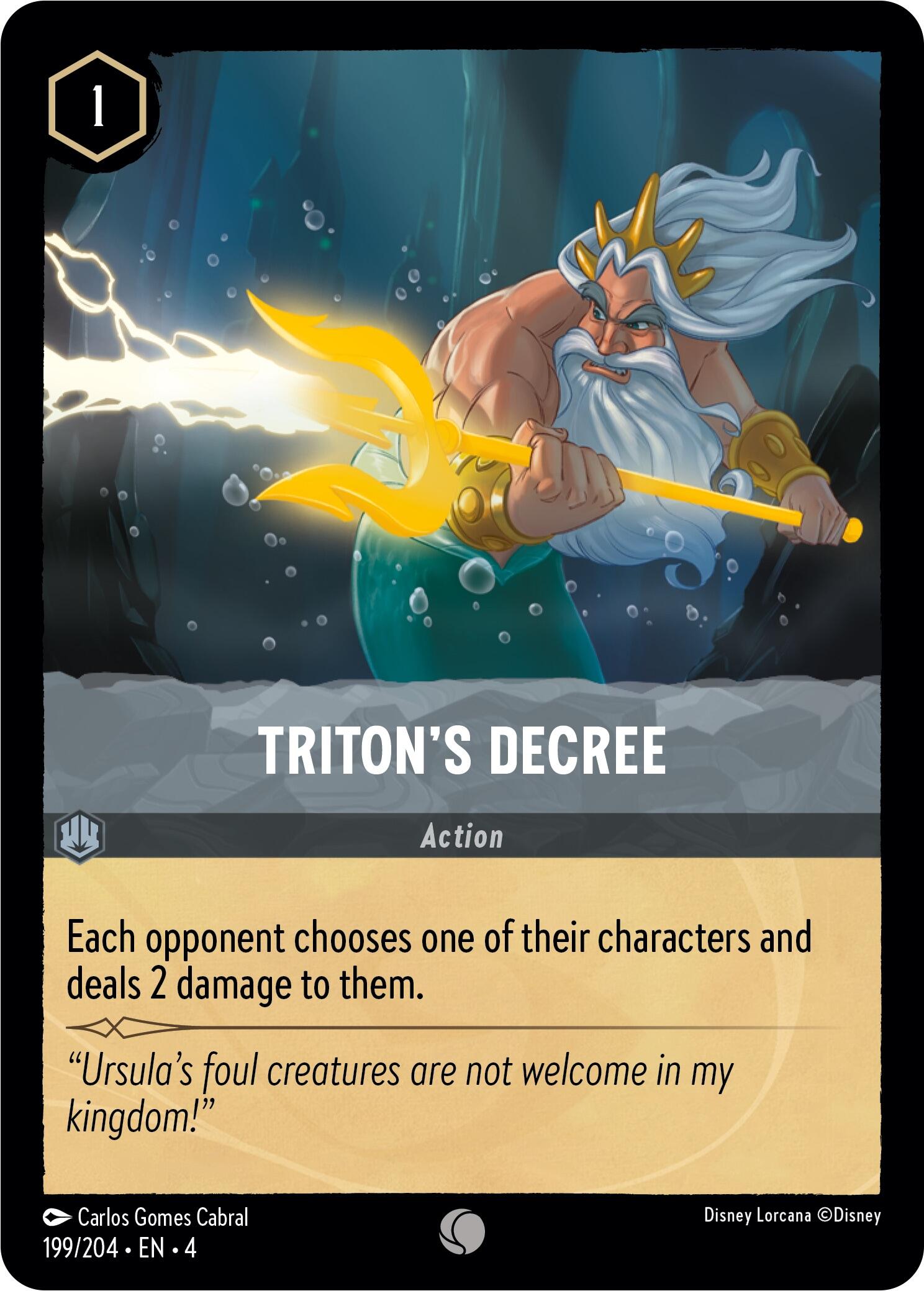 Triton's Decree (199/204) [Ursula's Return] | Cards and Coasters CA