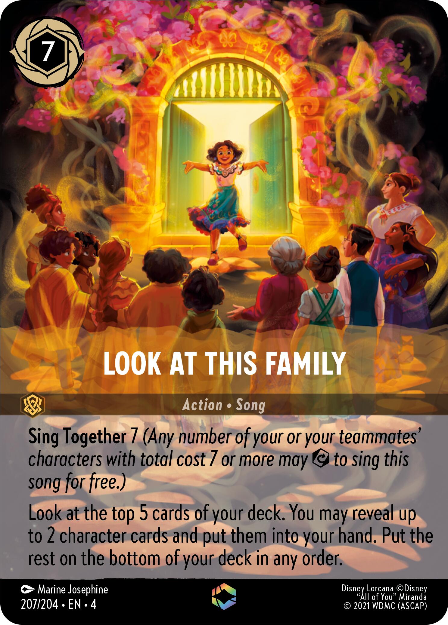 Look at This Family (Enchanted) (207/204) [Ursula's Return] | Cards and Coasters CA