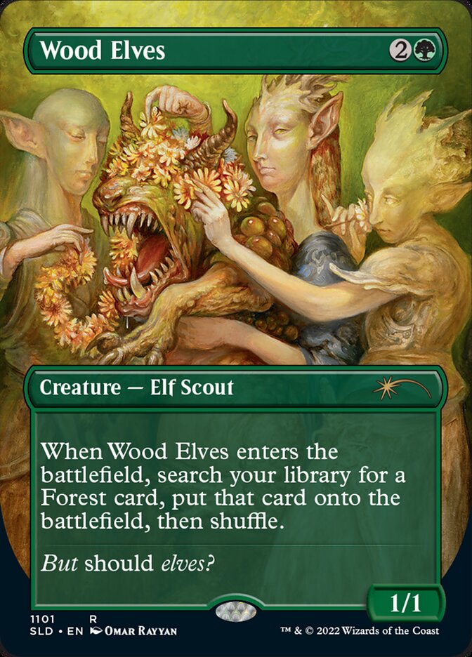 Wood Elves (Borderless) [Secret Lair Drop Series] | Cards and Coasters CA