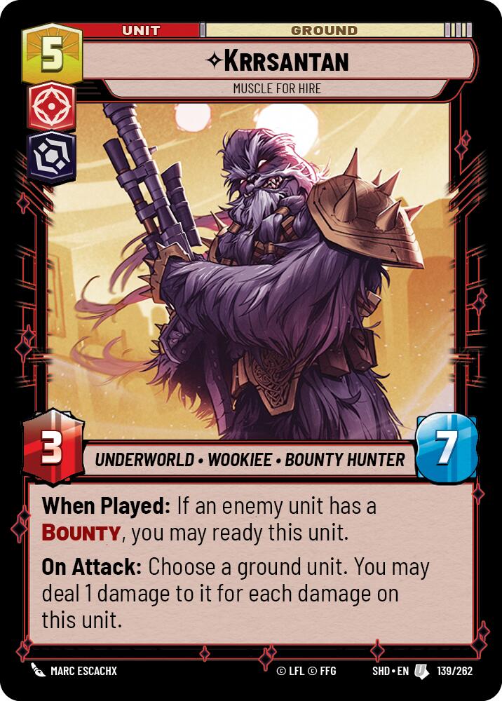 Krrsantan - Muscle for Hire (139/262) (139/262) [Shadows of the Galaxy] | Cards and Coasters CA
