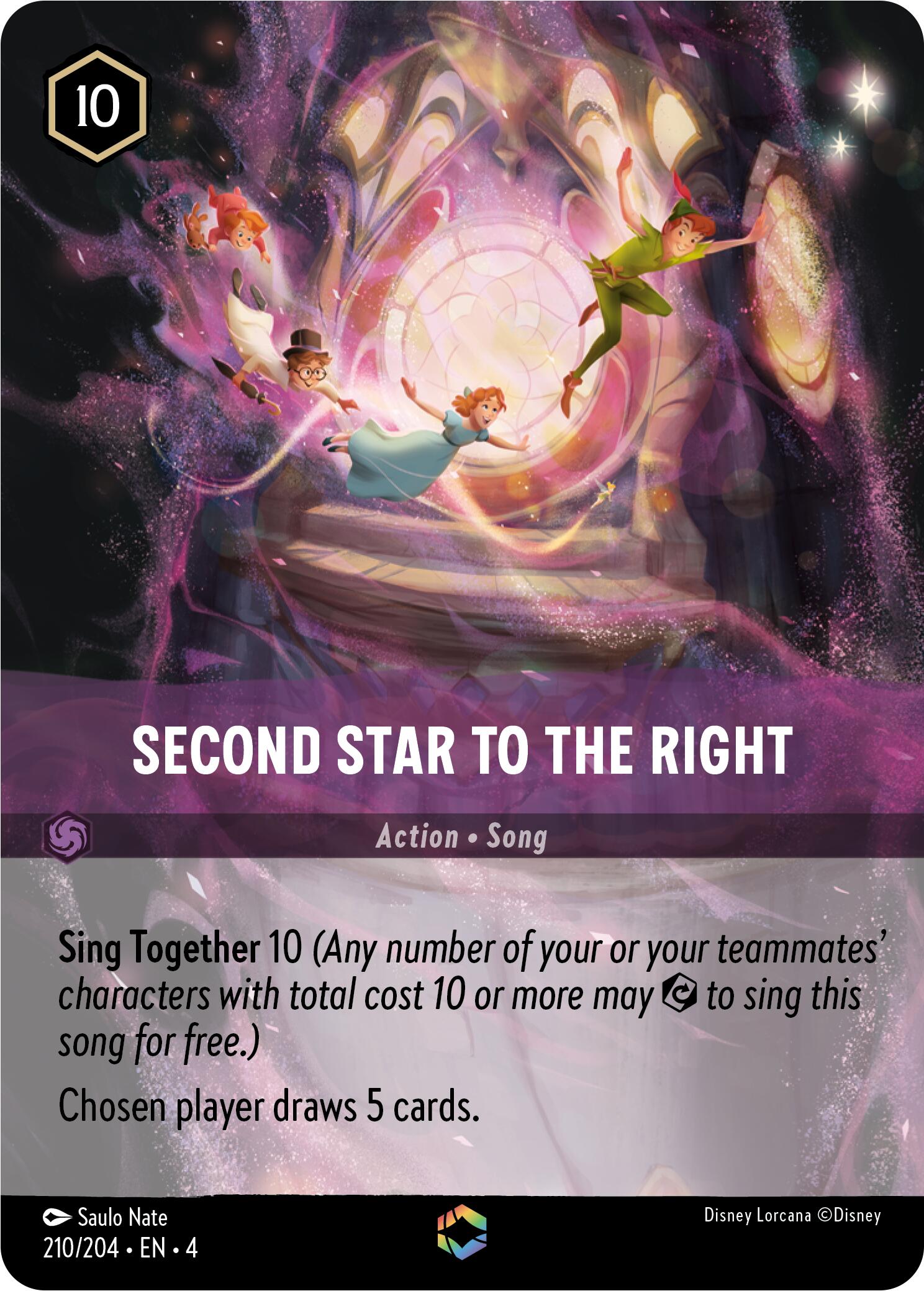 Second Star to the Right (Enchanted) (210/204) [Ursula's Return] | Cards and Coasters CA