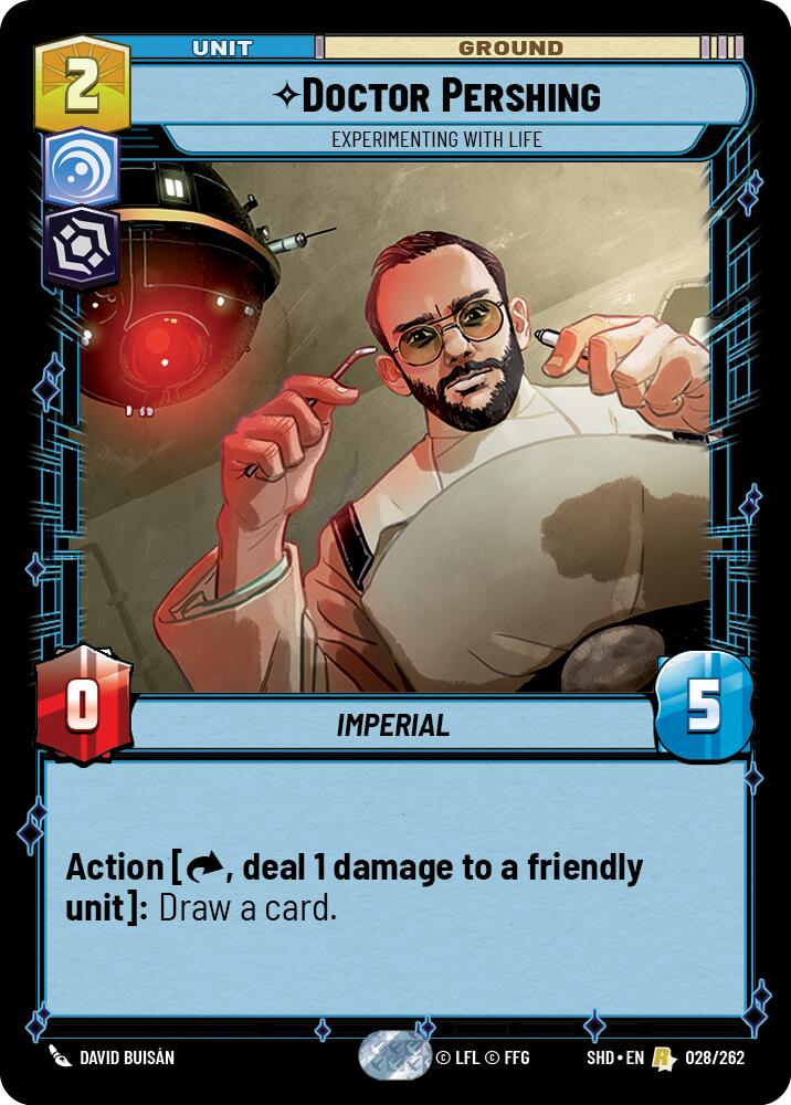 Doctor Pershing - Experimenting With Life (028/262) (028/262) [Shadows of the Galaxy] | Cards and Coasters CA