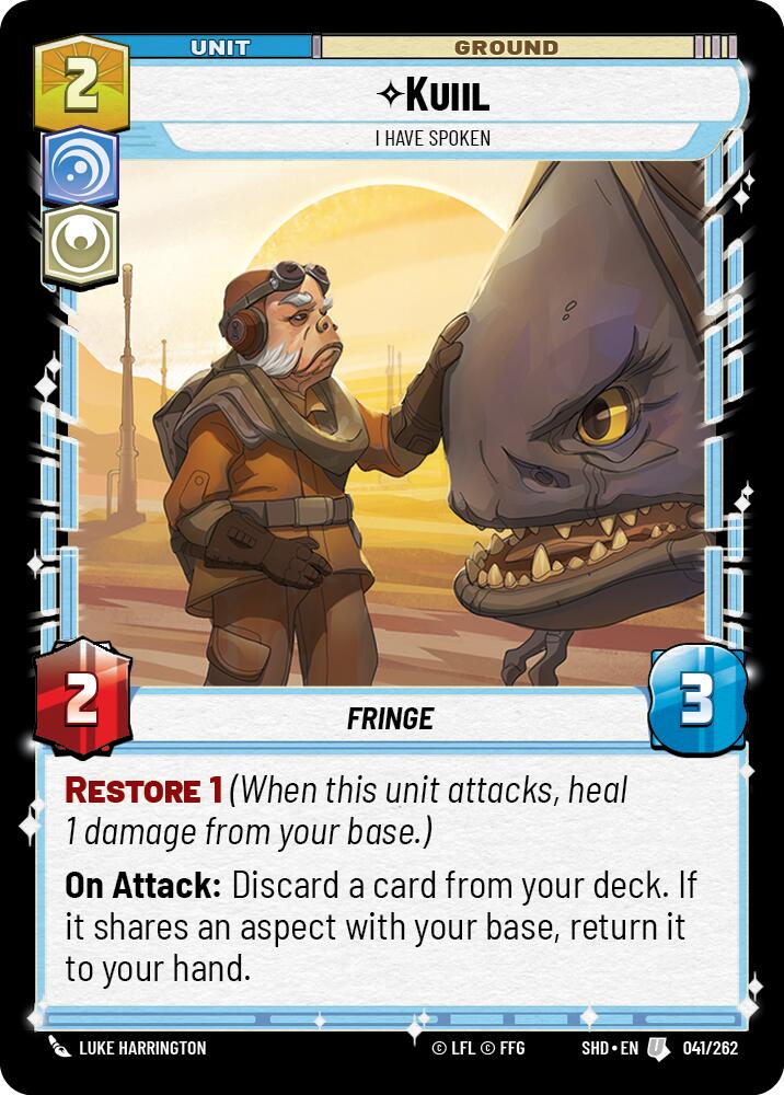 Kuiil - I Have Spoken (041/262) (041/262) [Shadows of the Galaxy] | Cards and Coasters CA