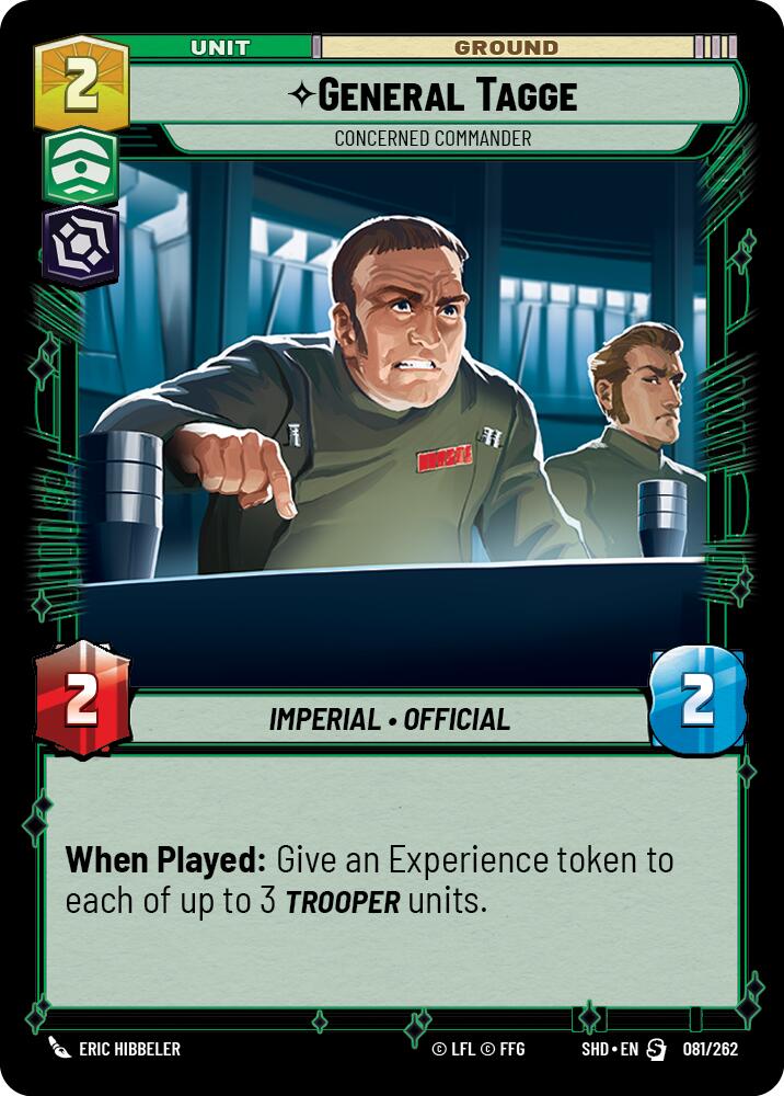General Tagge - Concerned Commander (081/262) (081/262) [Shadows of the Galaxy] | Cards and Coasters CA