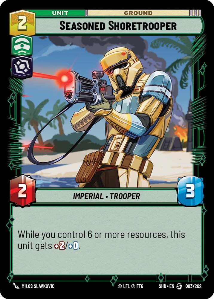 Seasoned Shoretrooper (083/262) (083/262) [Shadows of the Galaxy] | Cards and Coasters CA