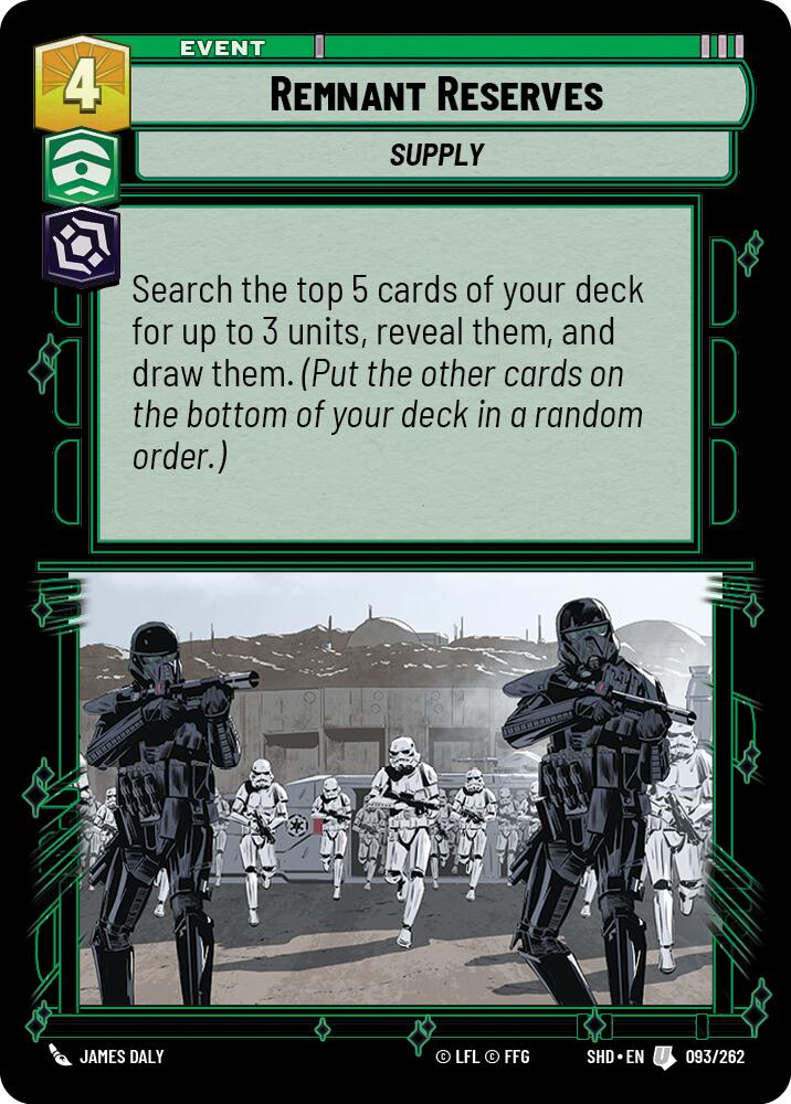 Remnant Reserves (093/262) (093/262) [Shadows of the Galaxy] | Cards and Coasters CA