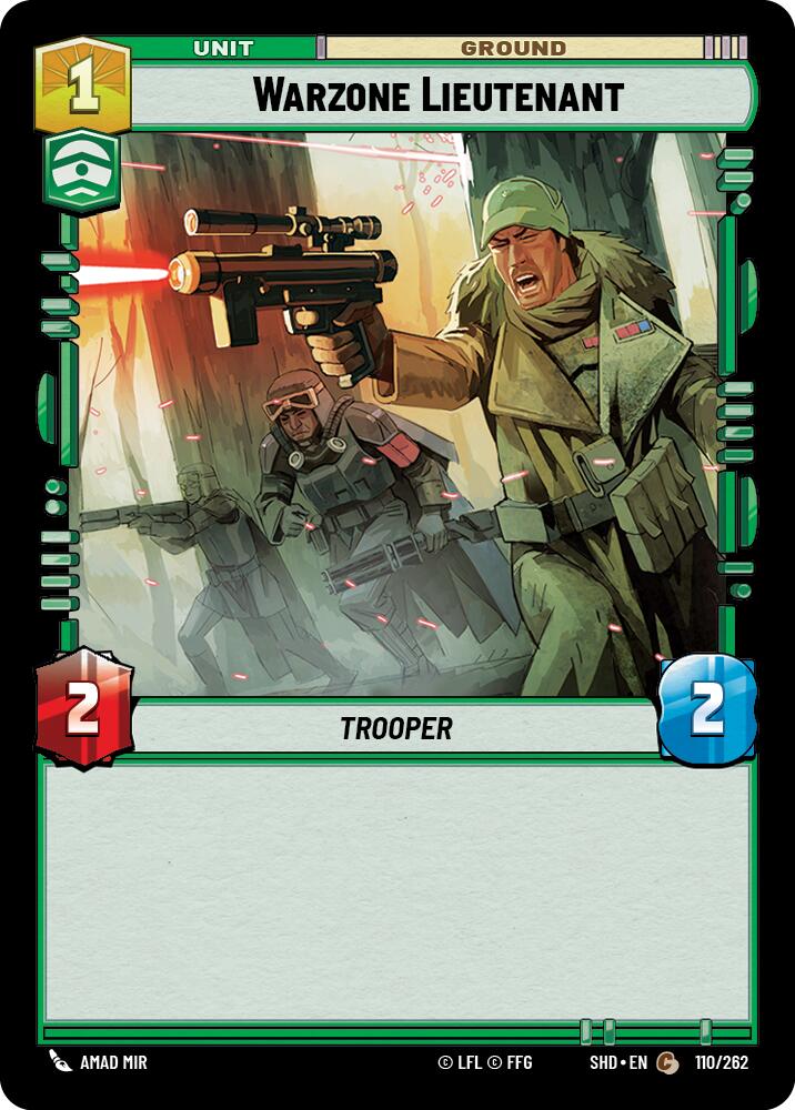 Warzone Lieutenant (110/262) (110/262) [Shadows of the Galaxy] | Cards and Coasters CA