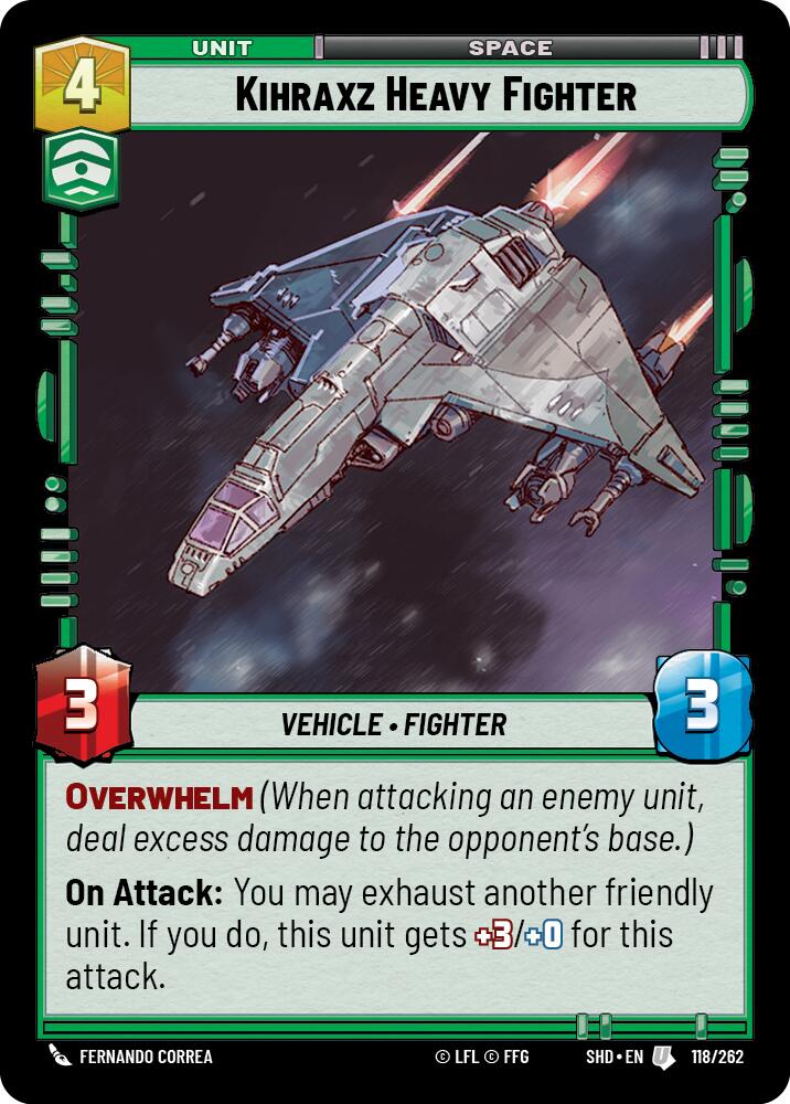 Kihraxz Heavy Fighter (118/262) (118/262) [Shadows of the Galaxy] | Cards and Coasters CA