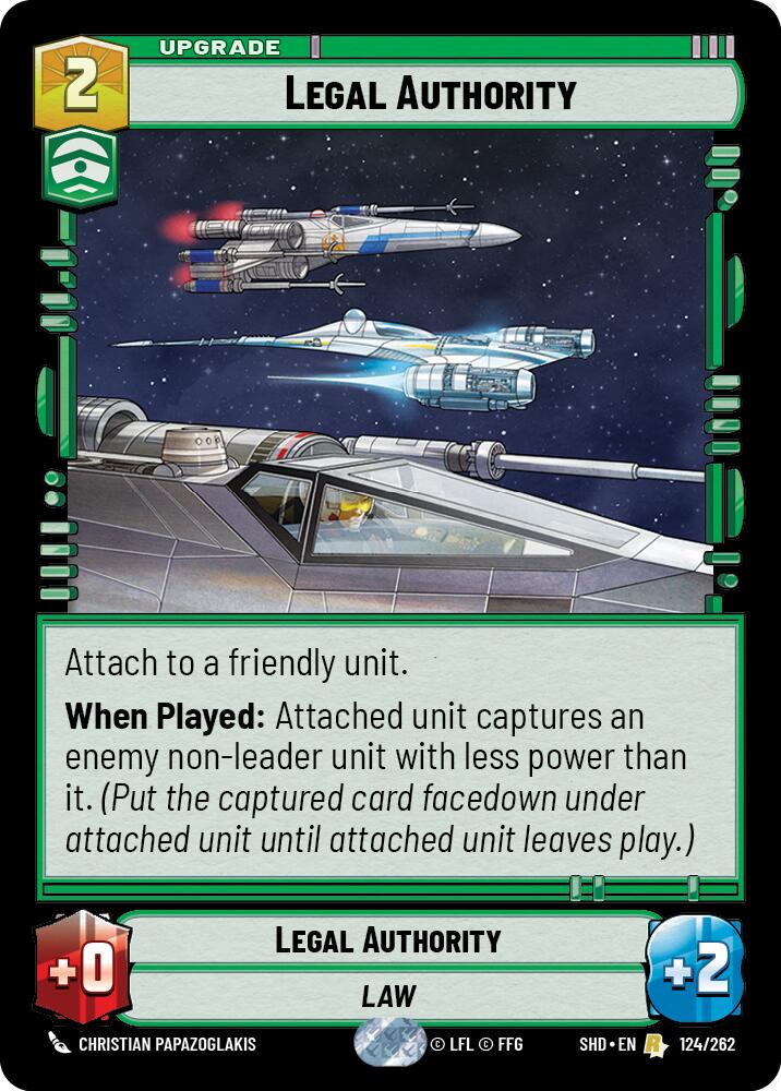 Legal Authority (124/262) (124/262) [Shadows of the Galaxy] | Cards and Coasters CA