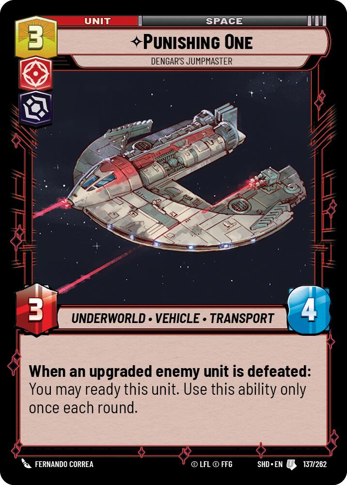 Punishing One - Dengar's Jumpmaster (137/262) (137/262) [Shadows of the Galaxy] | Cards and Coasters CA