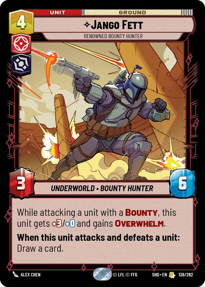 Jango Fett - Renowned Bounty Hunter (138/262) (138/262) [Shadows of the Galaxy] | Cards and Coasters CA