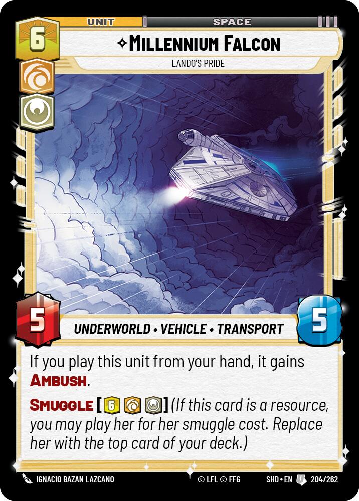 Millennium Falcon - Lando's Pride (204/262) (204/262) [Shadows of the Galaxy] | Cards and Coasters CA