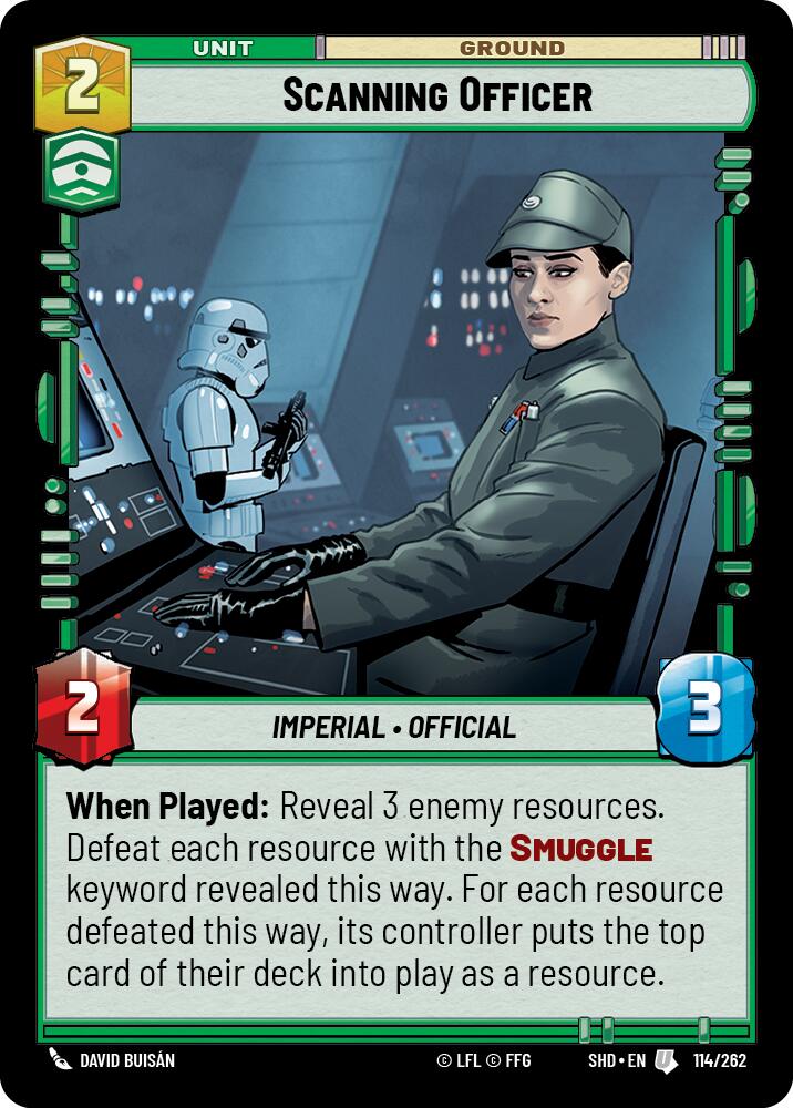 Scanning Officer (114/262) (114/262) [Shadows of the Galaxy] | Cards and Coasters CA