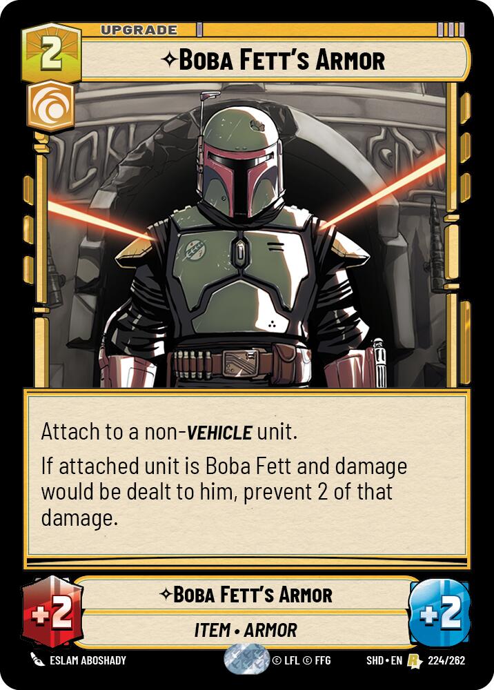 Boba Fett's Armor (224/262) (224/262) [Shadows of the Galaxy] | Cards and Coasters CA