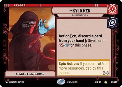 Kylo Ren - Rash and Deadly (011/262) (011/262) [Shadows of the Galaxy] | Cards and Coasters CA