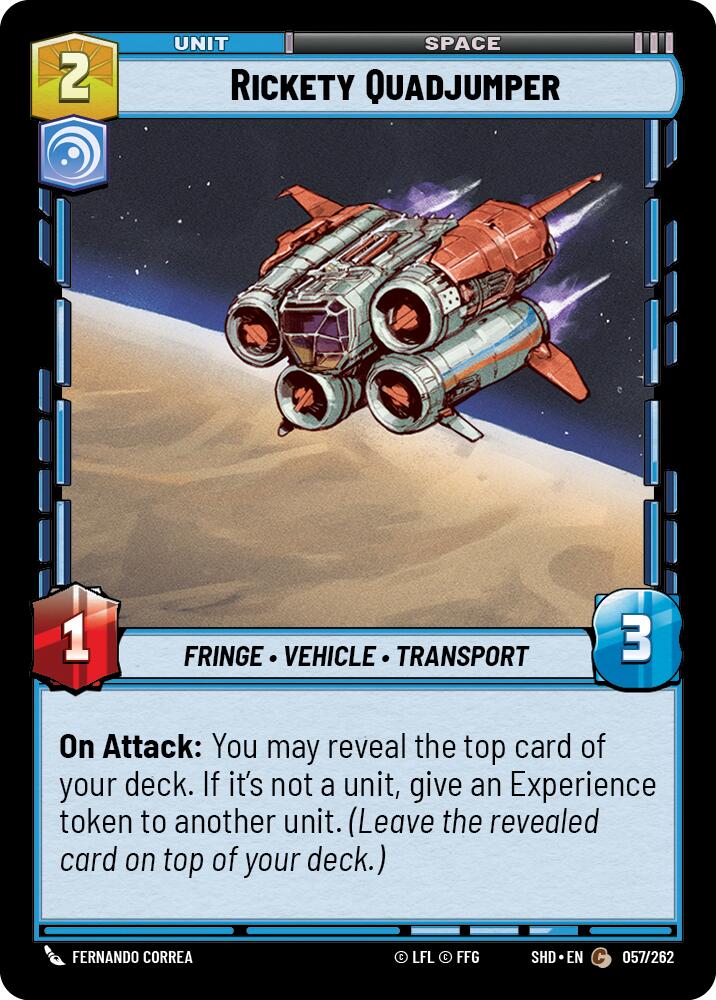 Rickety Quadjumper (057/262) (057/262) [Shadows of the Galaxy] | Cards and Coasters CA